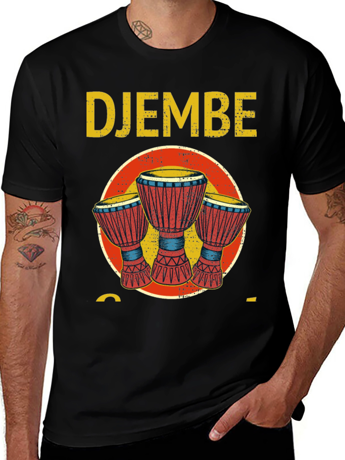 Djembe Drum Circle T-Shirt - Music Lover Tee