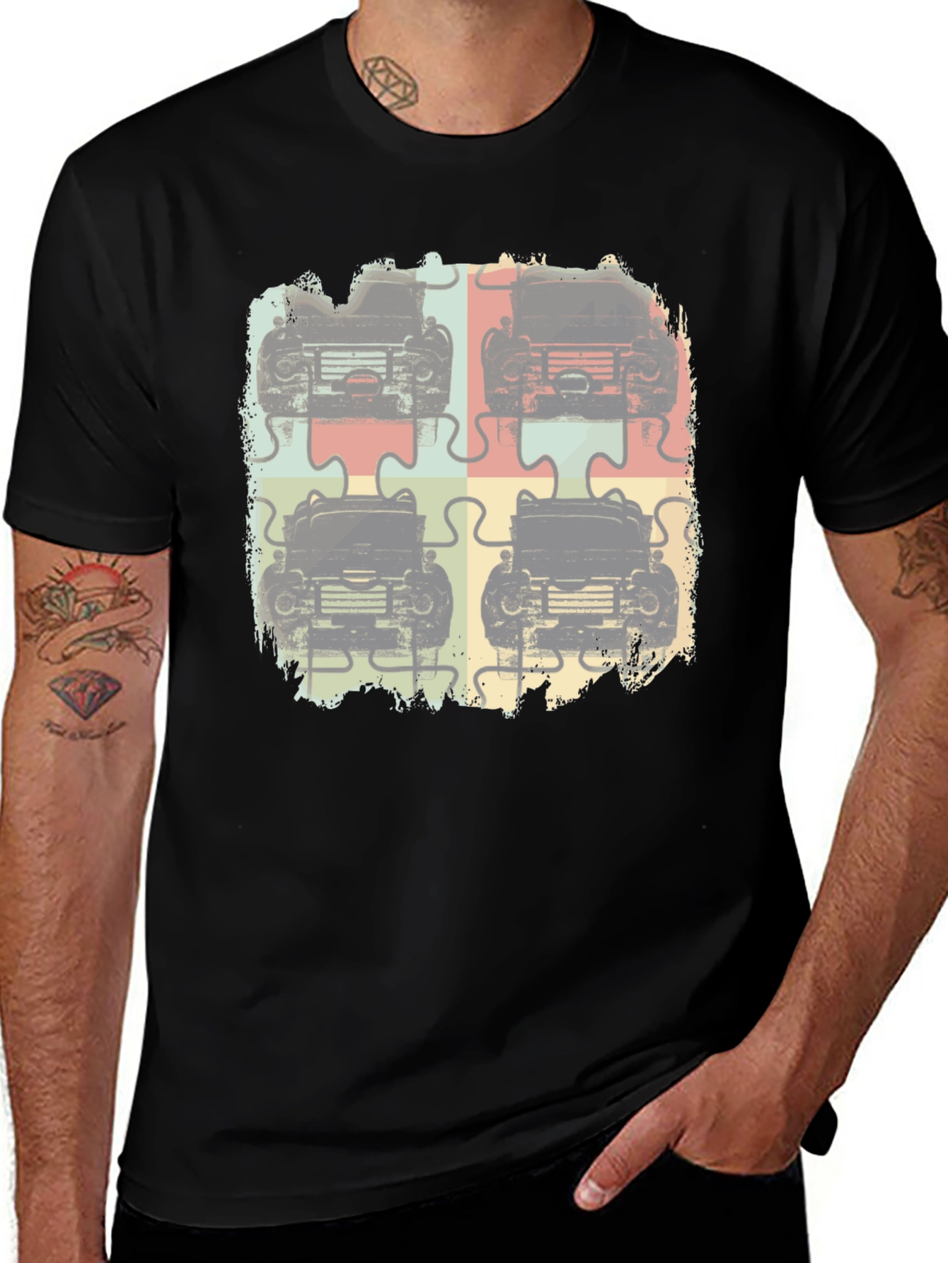 Variant 11 of Retro 4x4 Puzzle T-Shirt