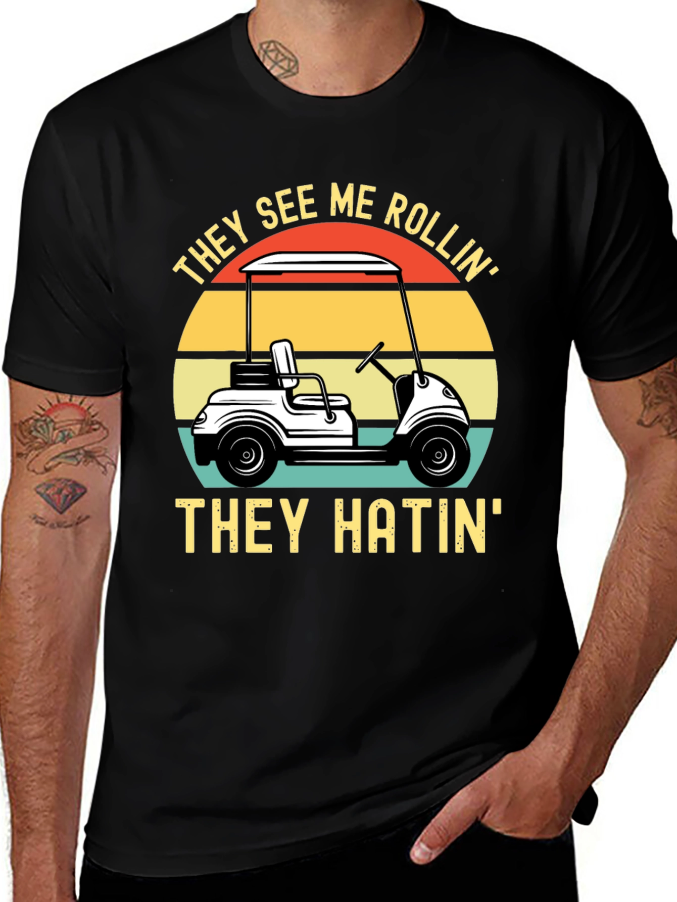Variant 3 of They See Me Rollin' T-Shirt - Golf Humor
