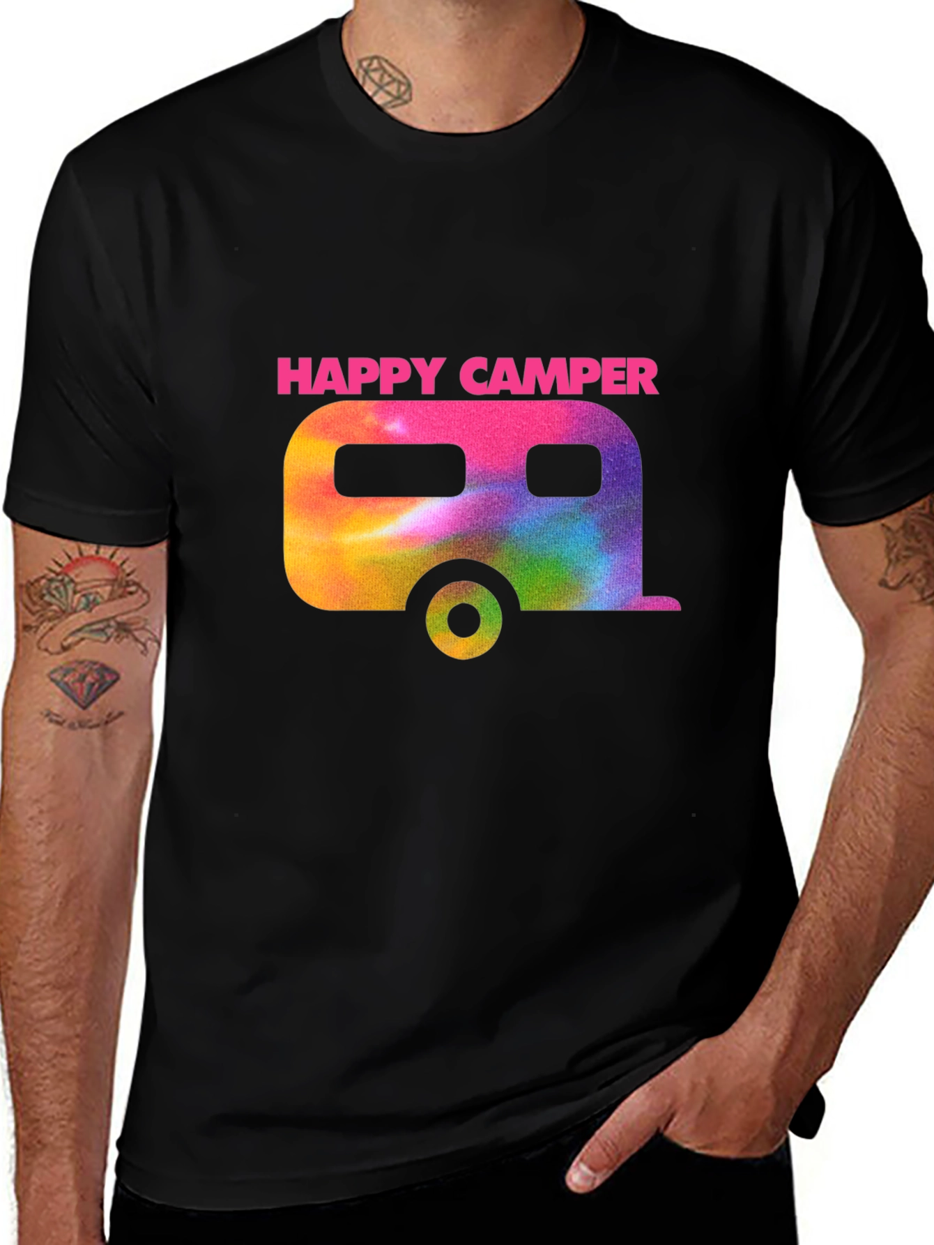 Variant 18 of Happy Camper Tie Dye Graphic Tee