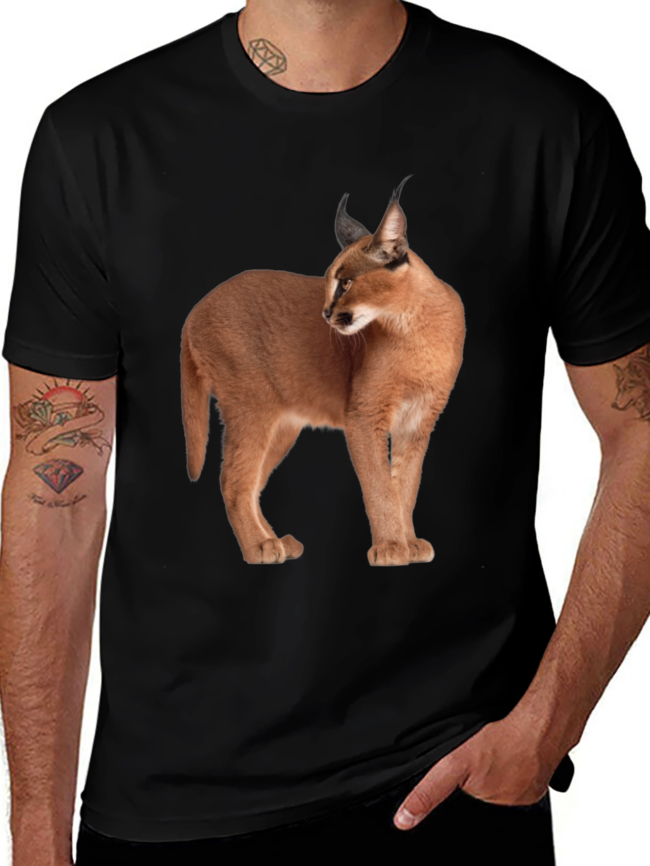 Variant 27 of Caracal Cat Graphic T-Shirt