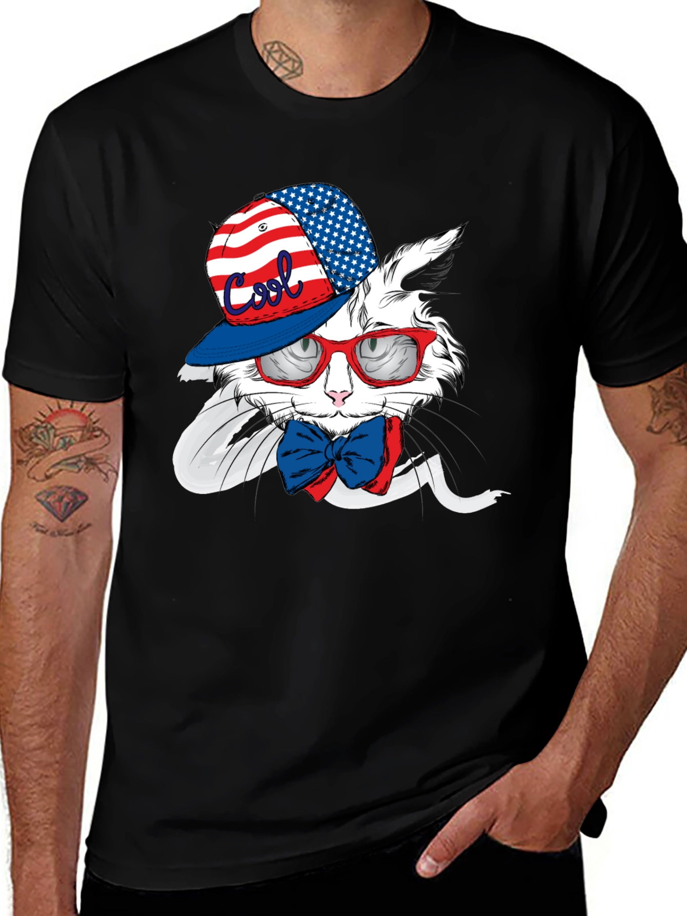 Variant 9 of Cool Cat USA Patriotic T-Shirt