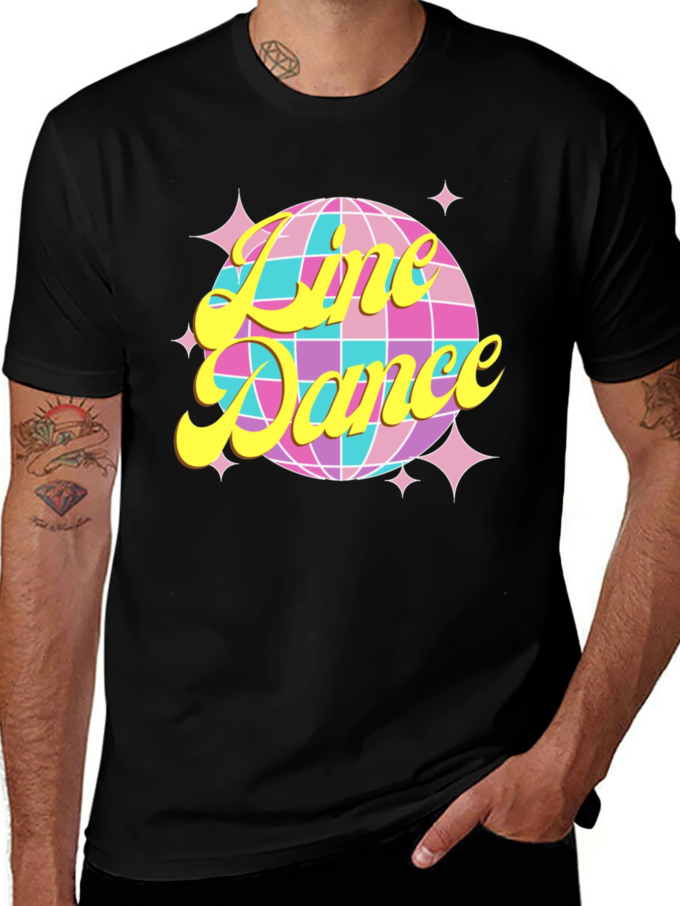 Variant 27 of Retro Line Dance Disco Ball T-Shirt