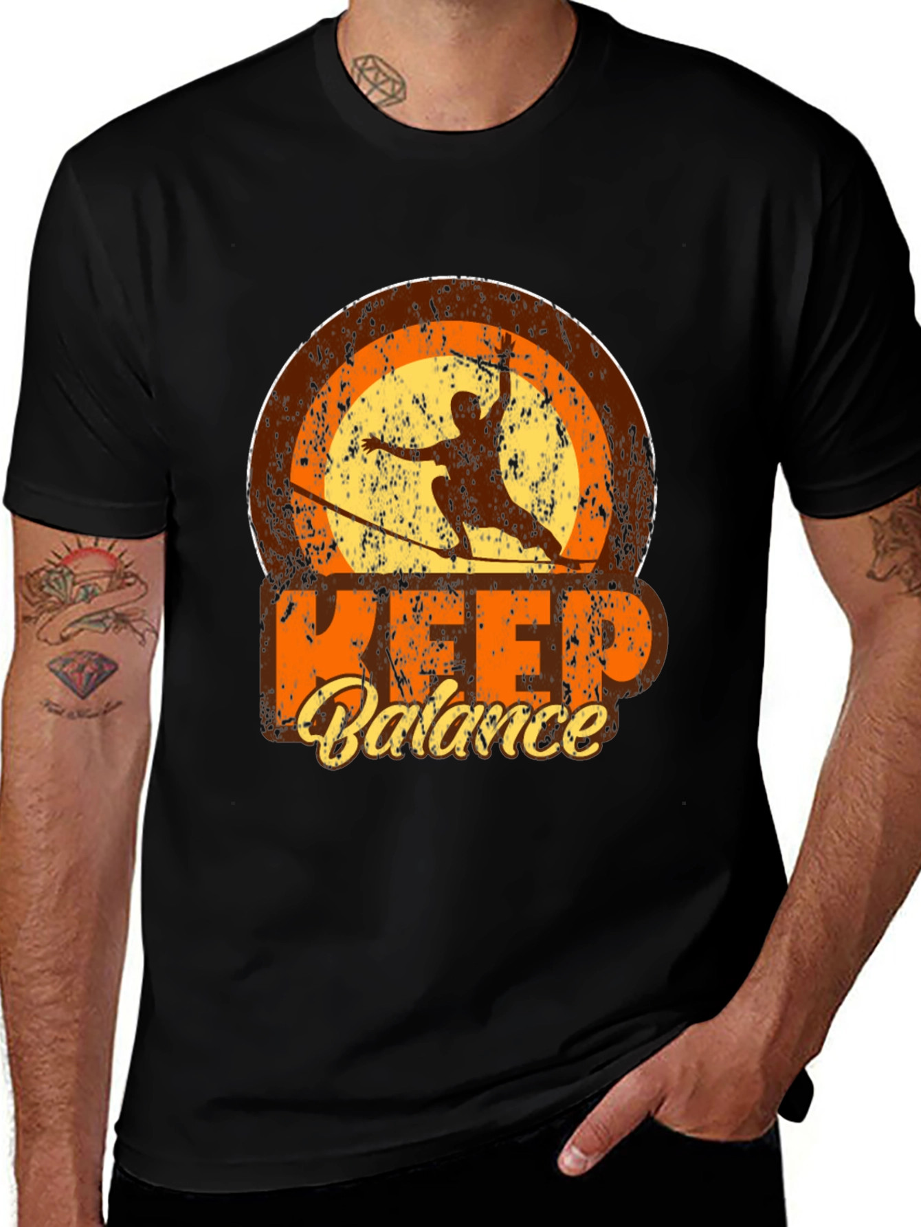 Keep Balance Retro Graphic Tee