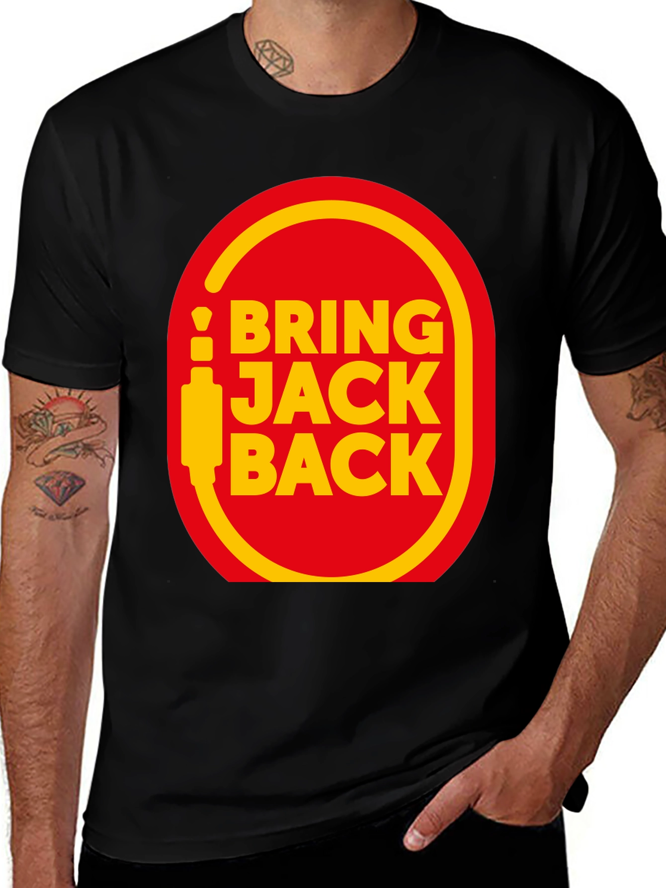 Variant 19 of Bring Jack Back Graphic Tee - Bold Retro Design