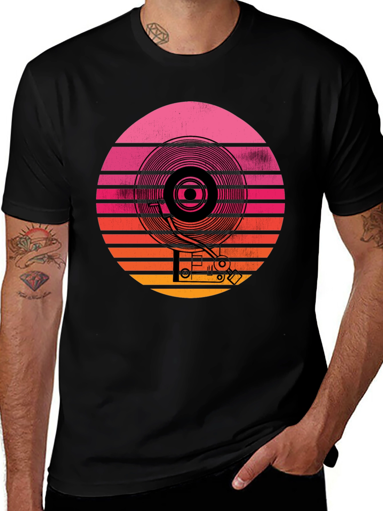 Variant 9 of Retro Vinyl Record Player Graphic Tee