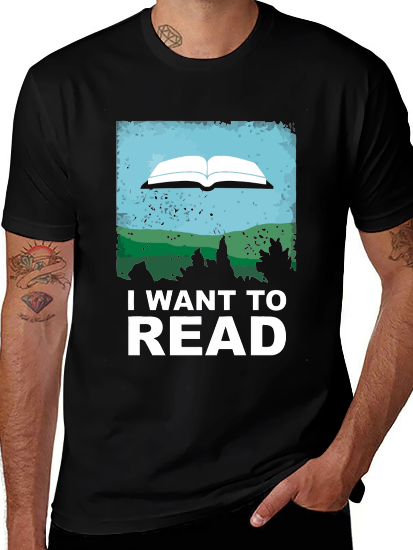 Variant 29 of I Want To Read T-Shirt Book Lover Tee