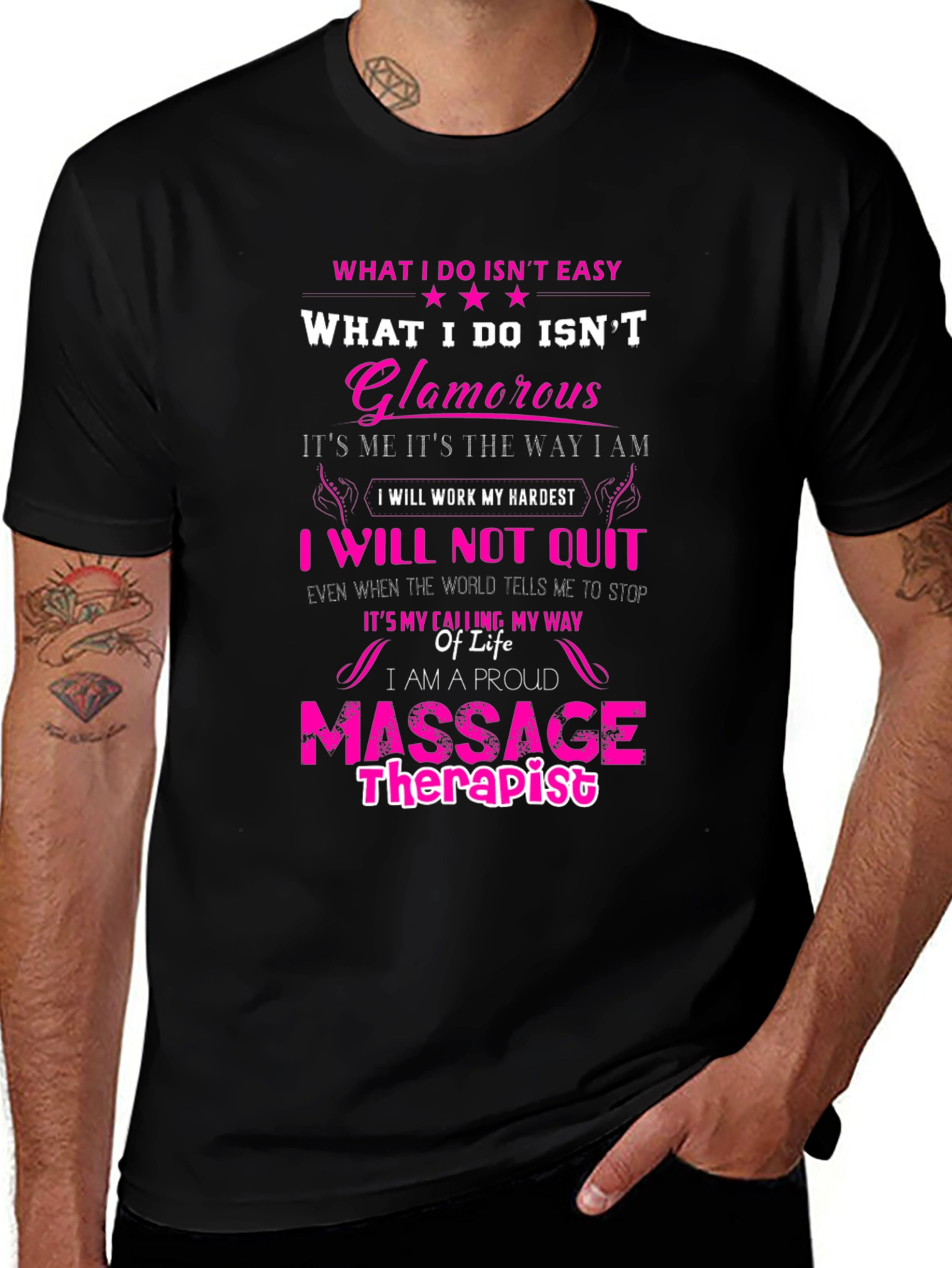 Variant 26 of Proud Massage Therapist Graphic T-Shirt