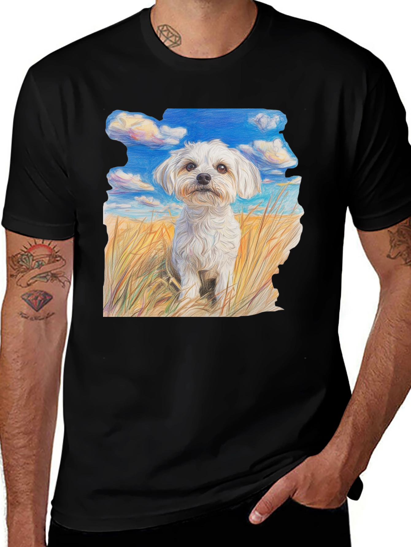 Variant 29 of Dog Beach Scene Graphic Tee