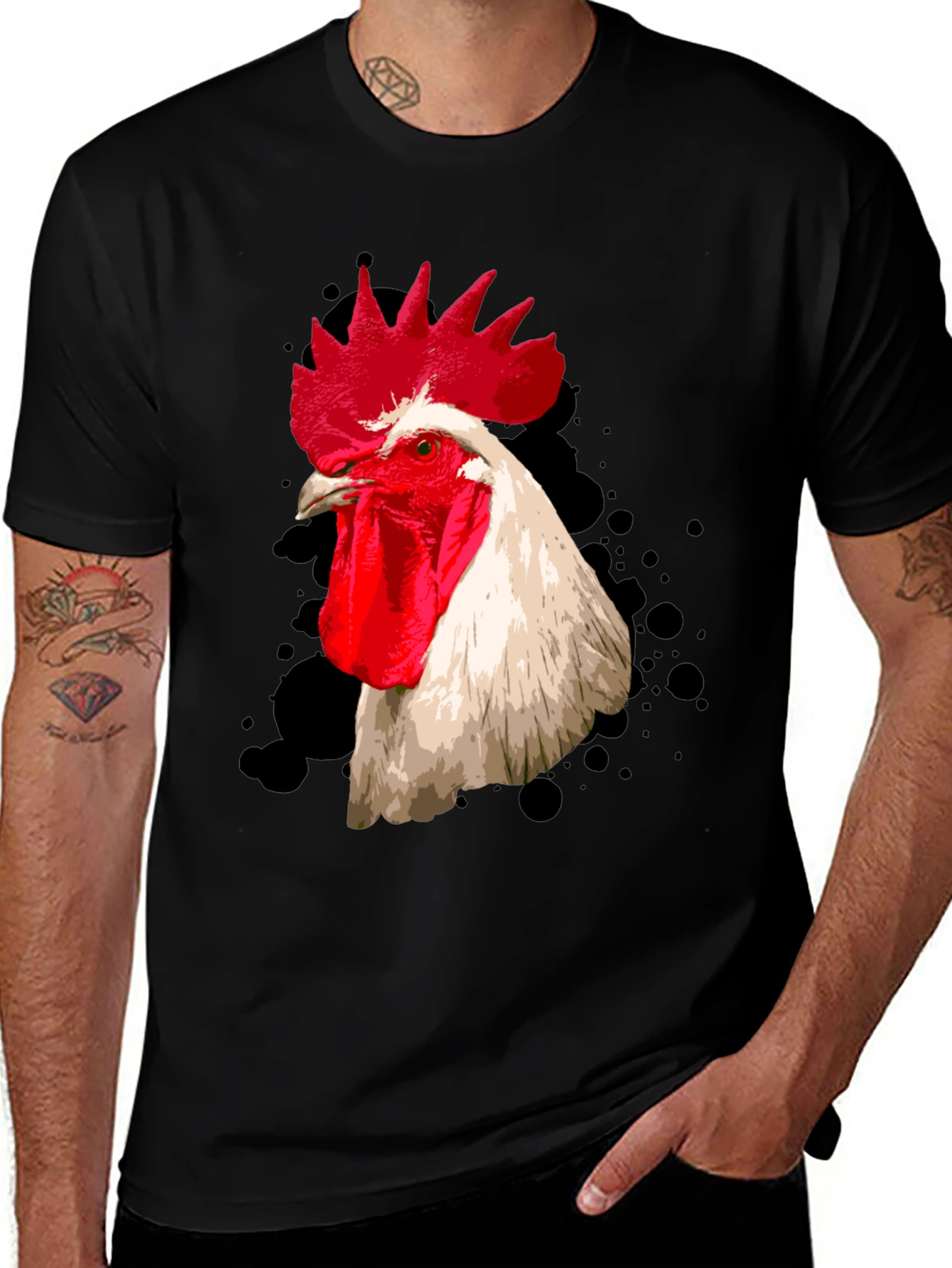 Variant 8 of Rooster Graphic T-Shirt - Men's Casual Tee