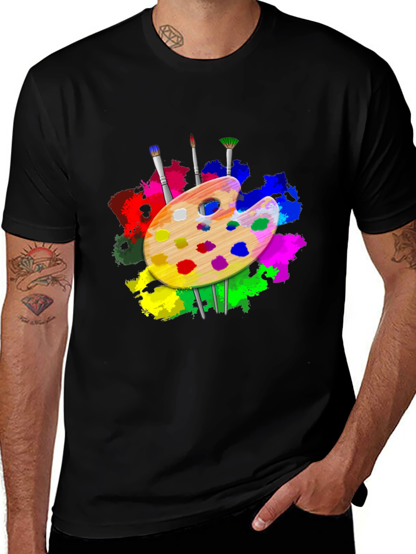 Variant 4 of Artist Palette T-Shirt: Creative Design
