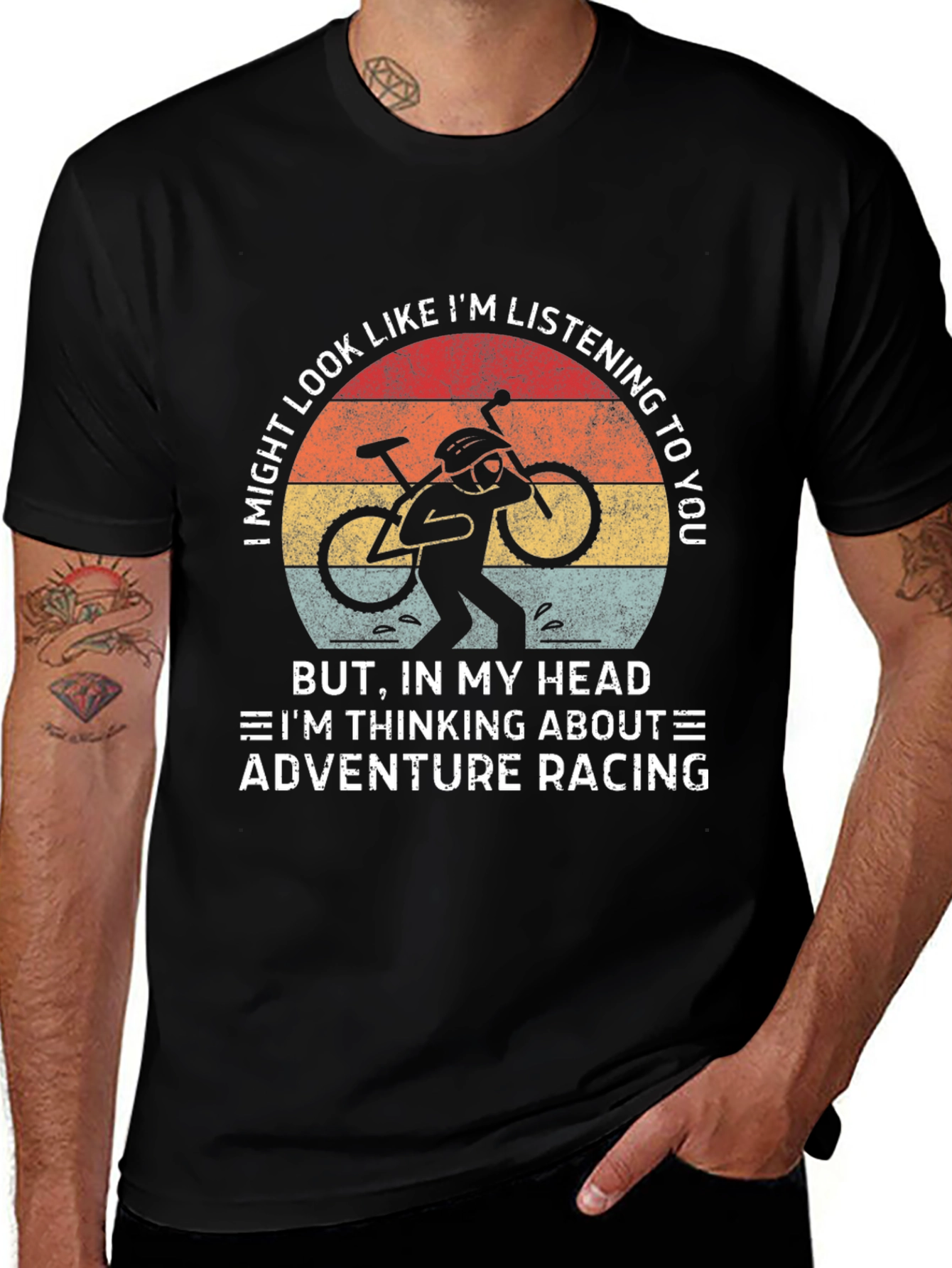 Variant 12 of Adventure Racing T-Shirt - Funny Mountain Biker Tee