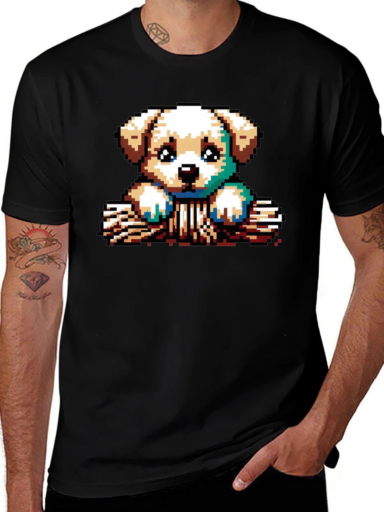 Variant 12 of Pixel Puppy T-Shirt - Cute 8-Bit Dog Tee