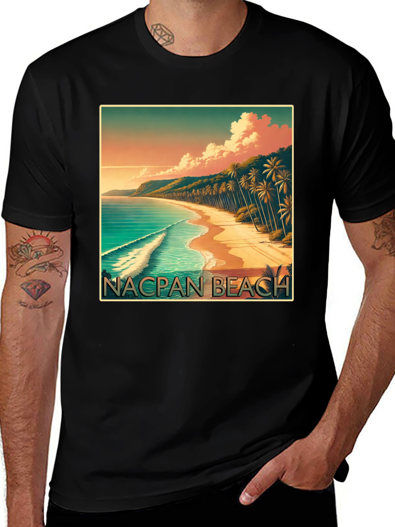 Variant 12 of Nacpan Beach Graphic Tee - Island Vibes
