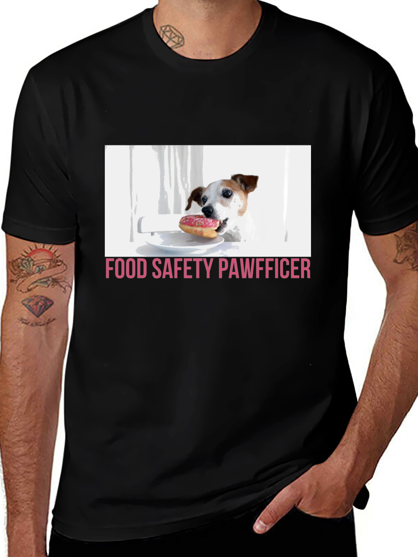 Variant 5 of Food Safety Pawfficer Dog Lover T-Shirt