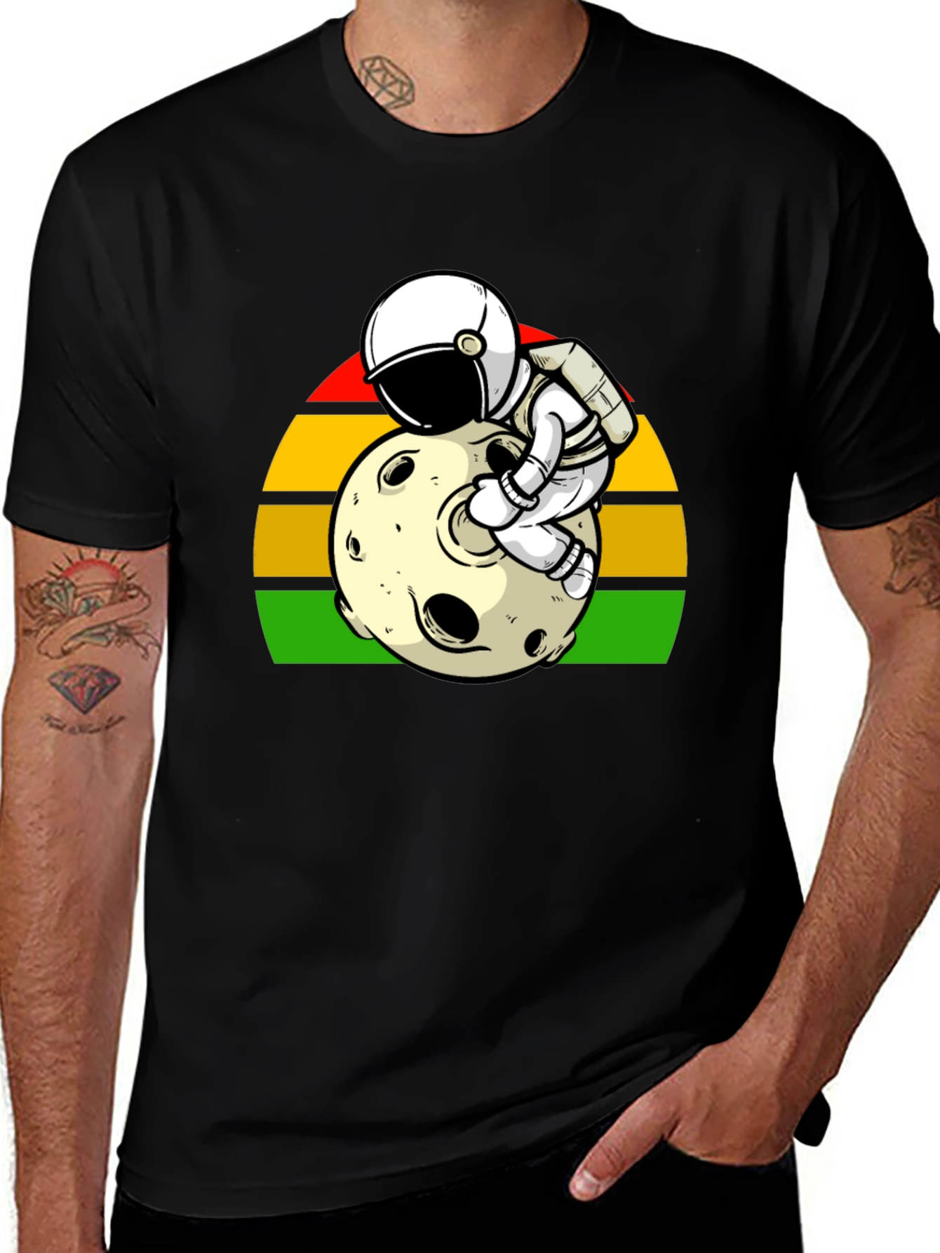 Variant 22 of Retro Astronaut Moon T-Shirt