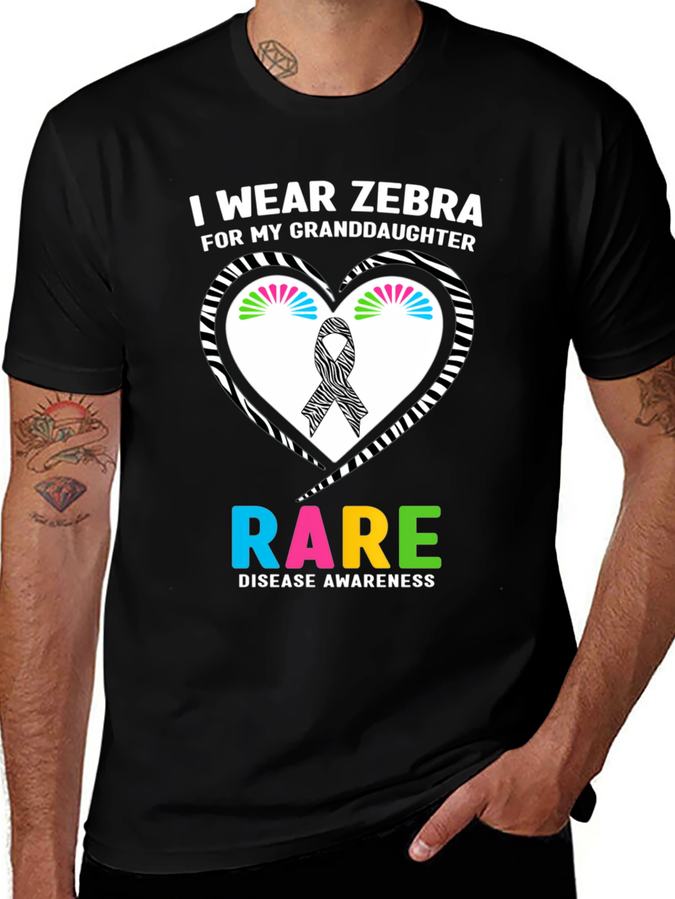 Black Zebra Rare Disease Awareness T-Shirt main image