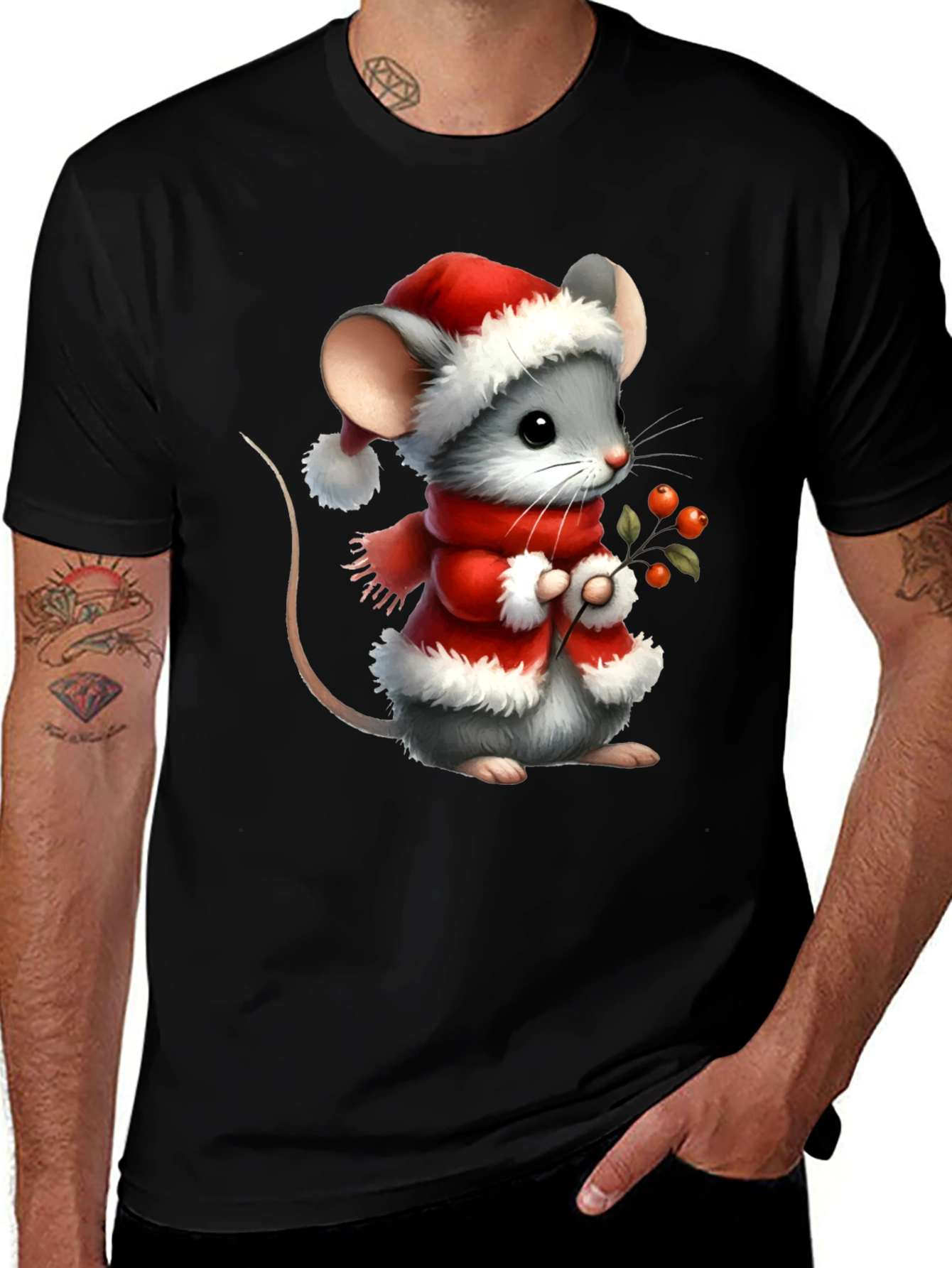 Variant 7 of Festive Mouse Graphic Tee