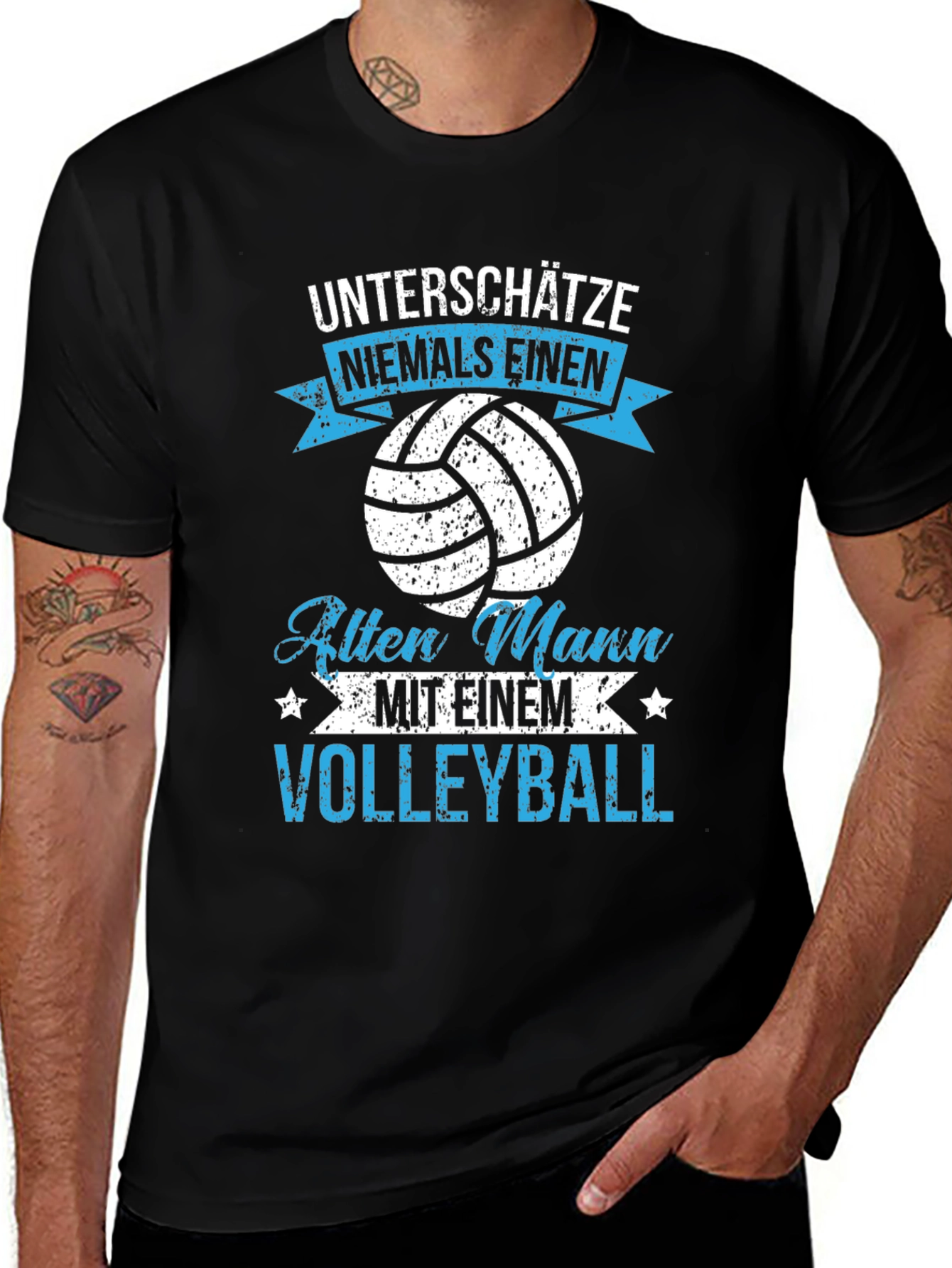 Variant 16 of Volleyball Old Man T-Shirt - Funny German Quote Shirt