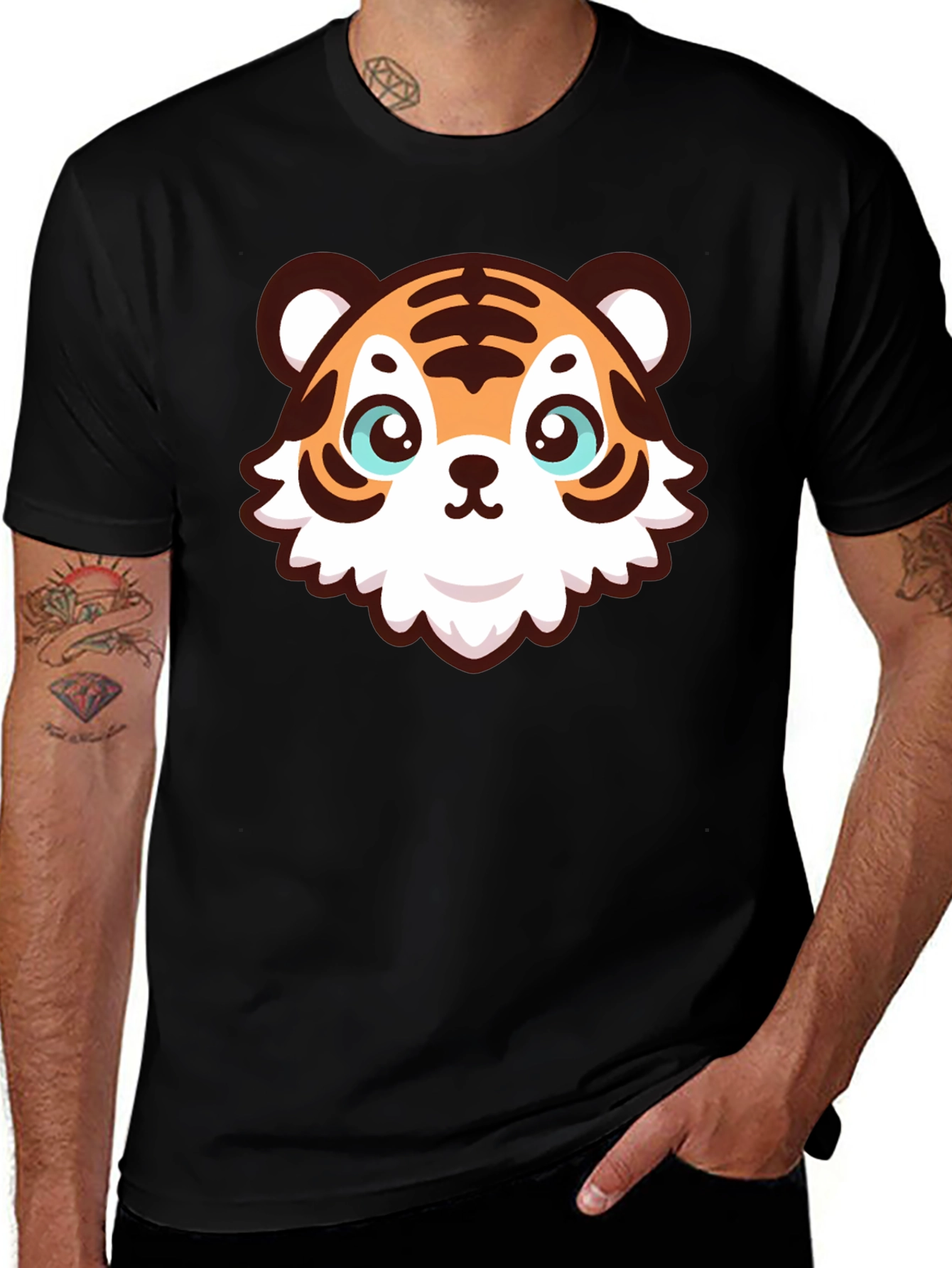 Variant 15 of Cute Cartoon Tiger Graphic T-Shirt