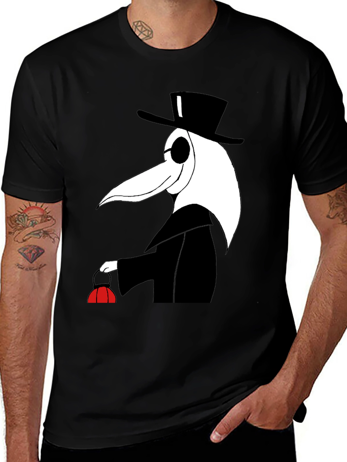Variant 3 of Plague Doctor Graphic Tee - Unique Medieval Style Shirt
