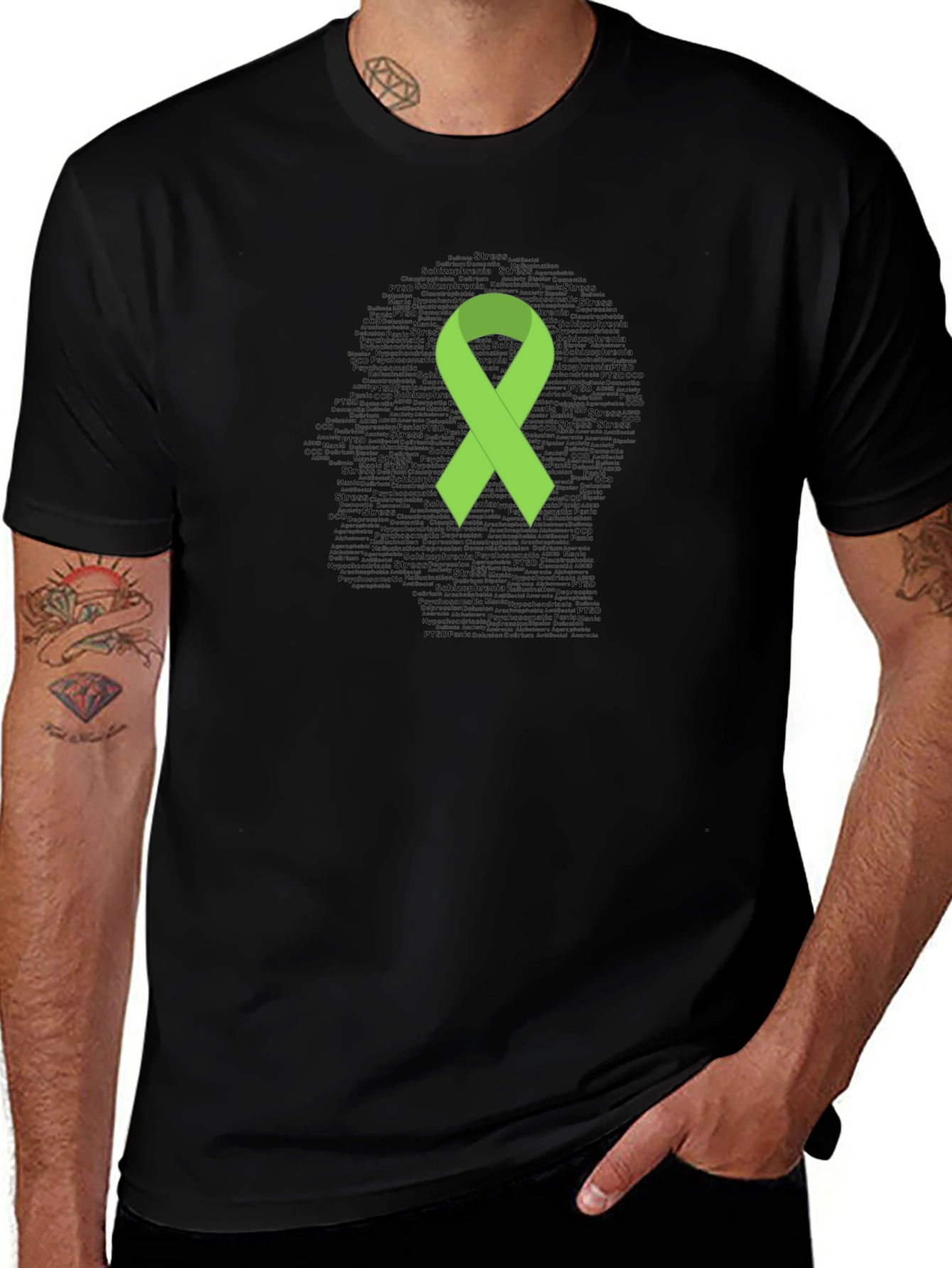 Variant 12 of Mental Health Awareness Ribbon T-Shirt