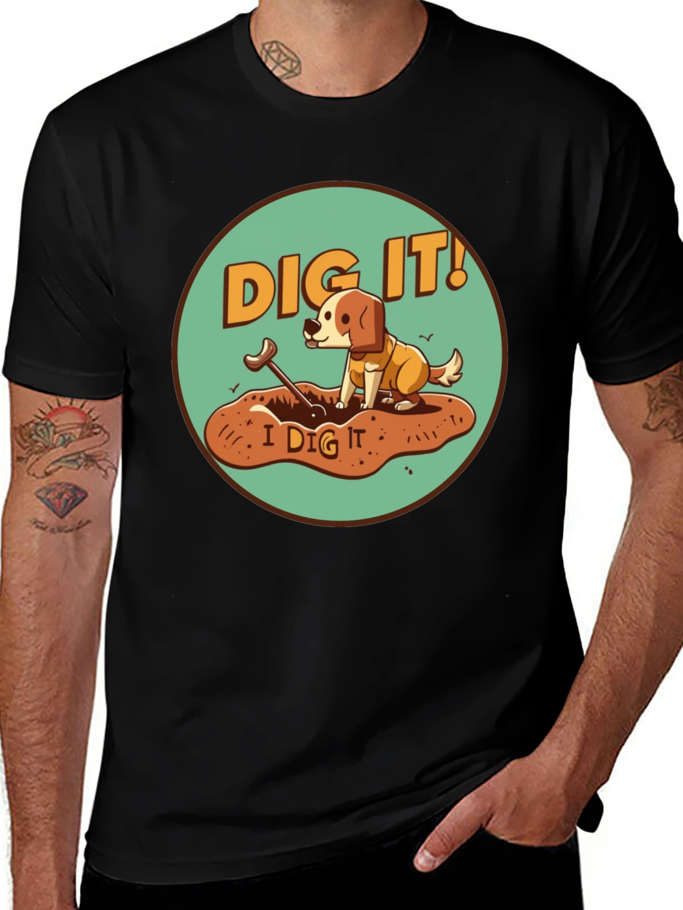 Variant 30 of Dig It! Dog Graphic Tee - Funny Pet Lover Shirt
