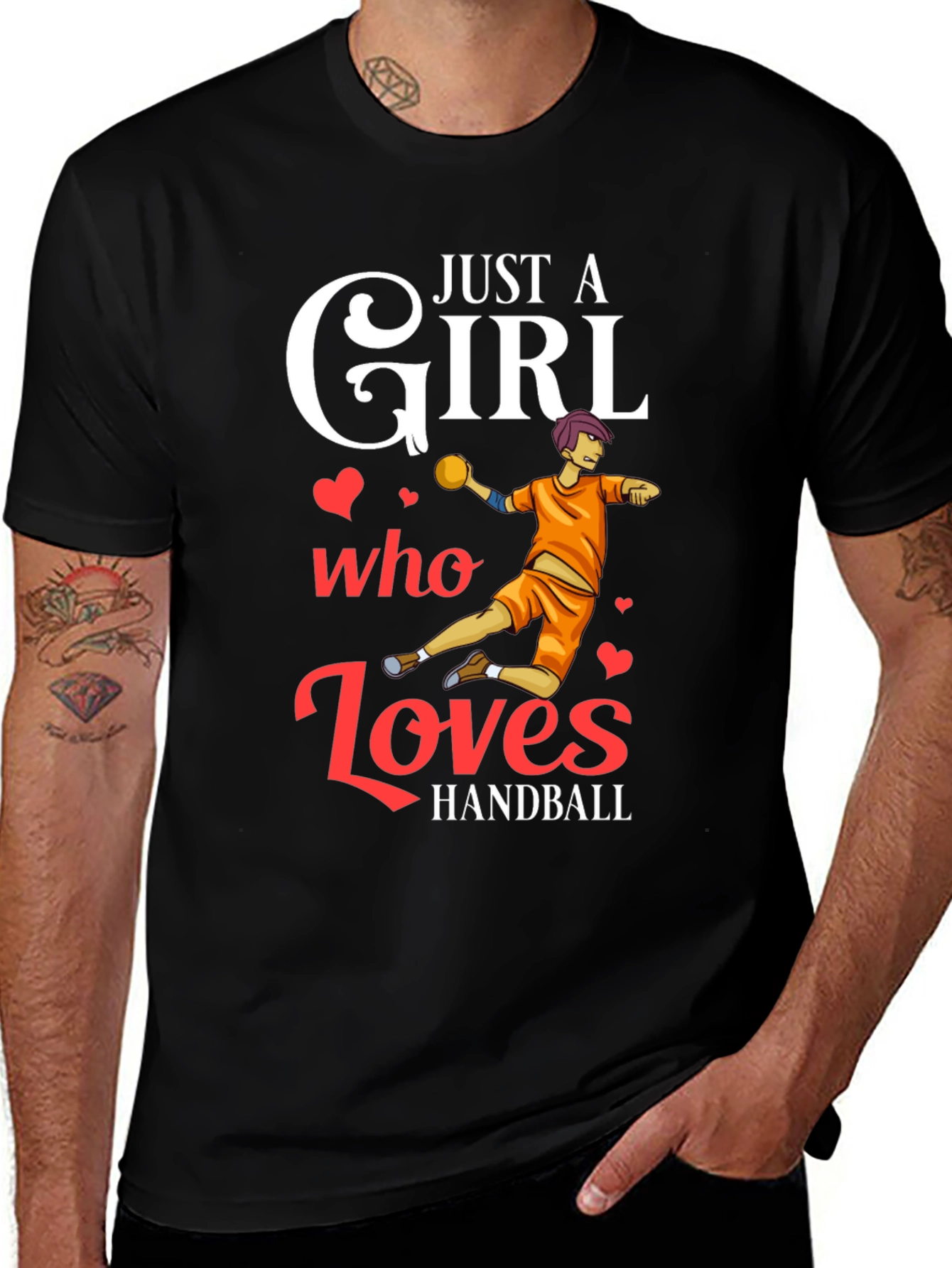 Variant 16 of Just A Girl Who Loves Handball T-Shirt