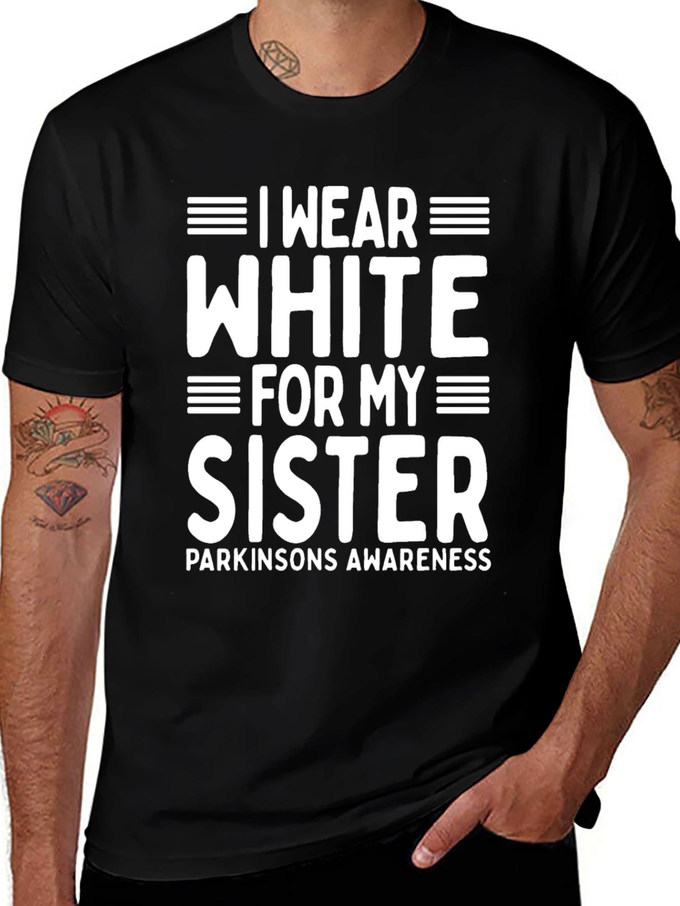I Wear White for My Sister Parkinson's Awareness T-Shirt