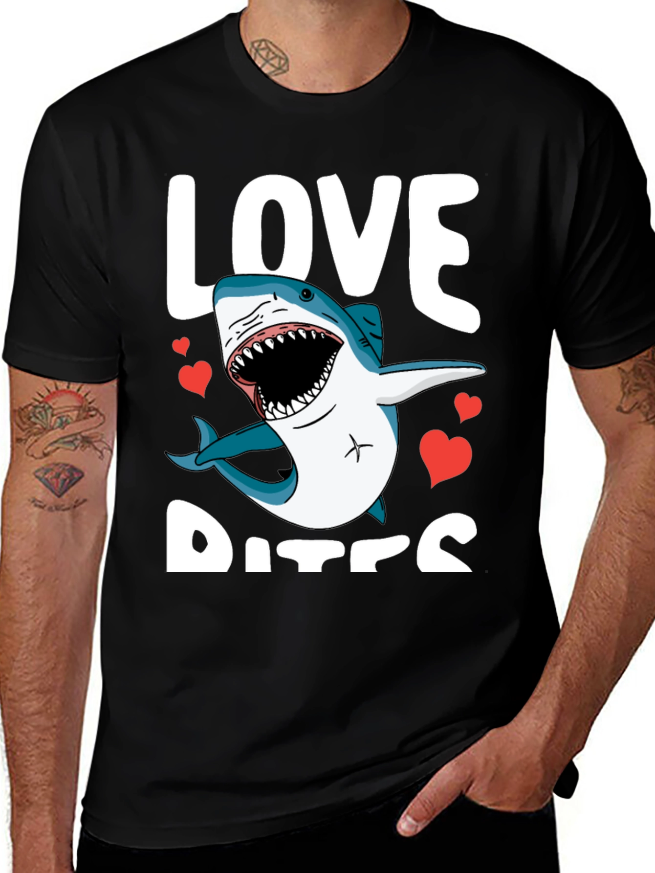 Variant 26 of Love Bites Shark Graphic T-Shirt