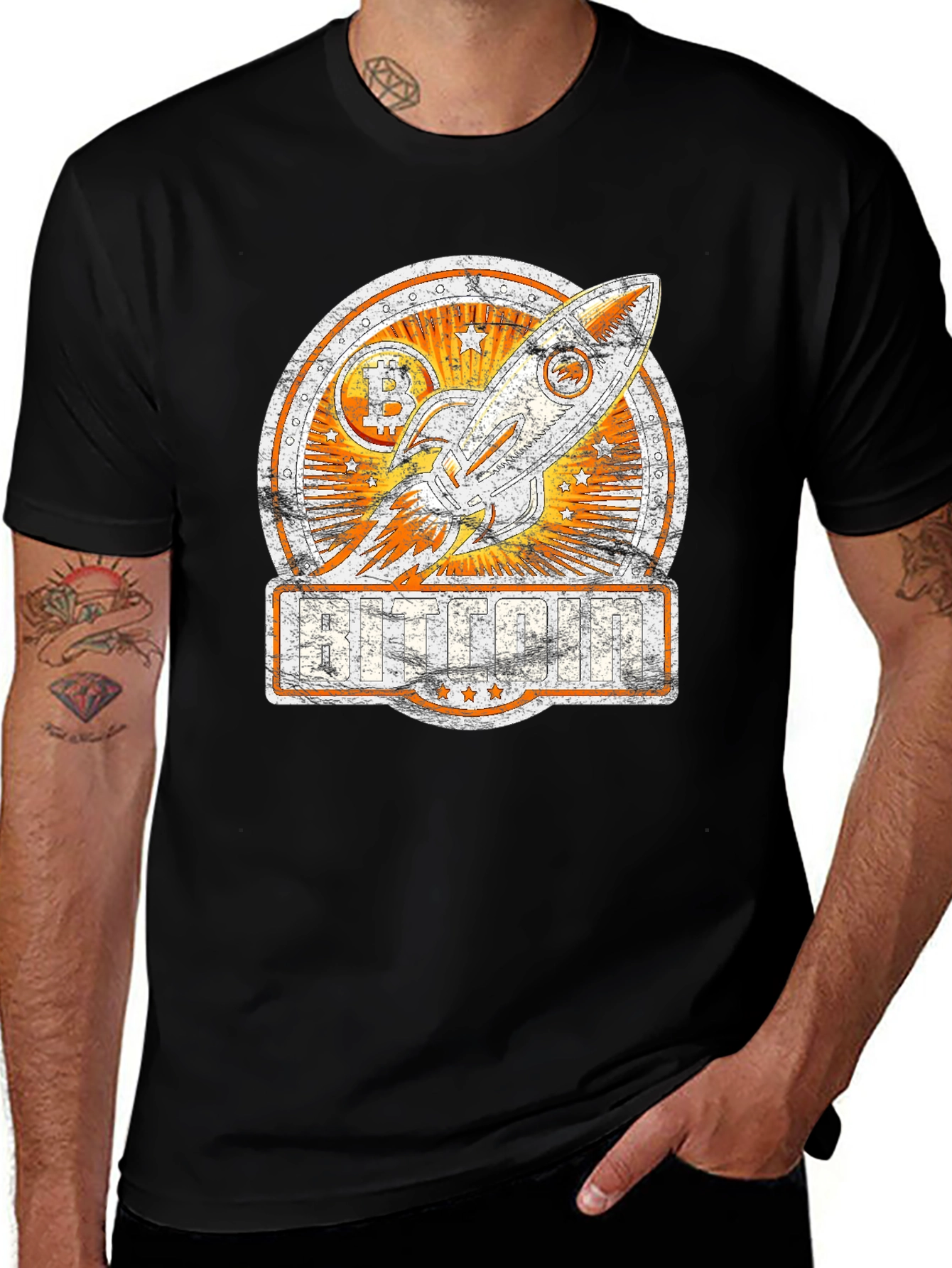 Variant 2 of Bitcoin Rocket T-Shirt - Crypto To The Moon!