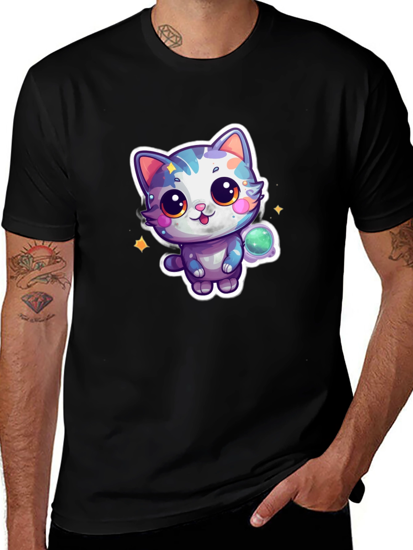 Variant 4 of Cute Cartoon Cat T-Shirt