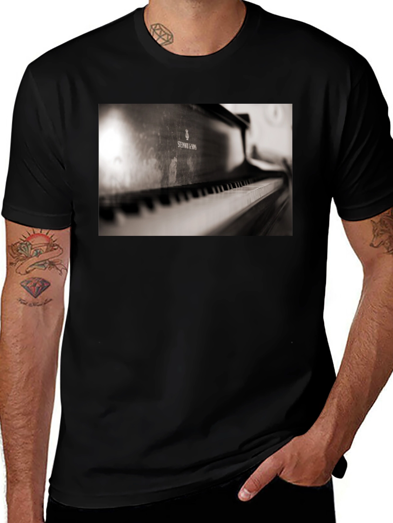 Variant 3 of Piano Keys Graphic T-Shirt