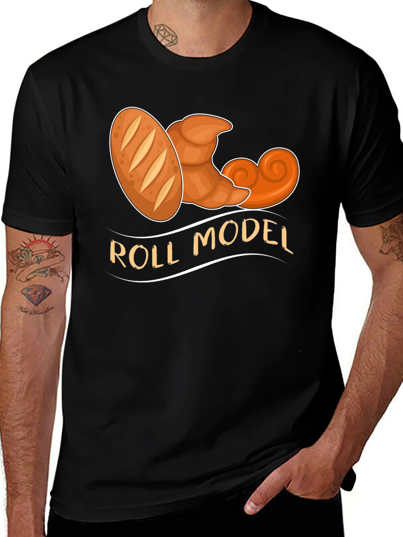Variant 3 of Roll Model Funny Bread Lover T-Shirt