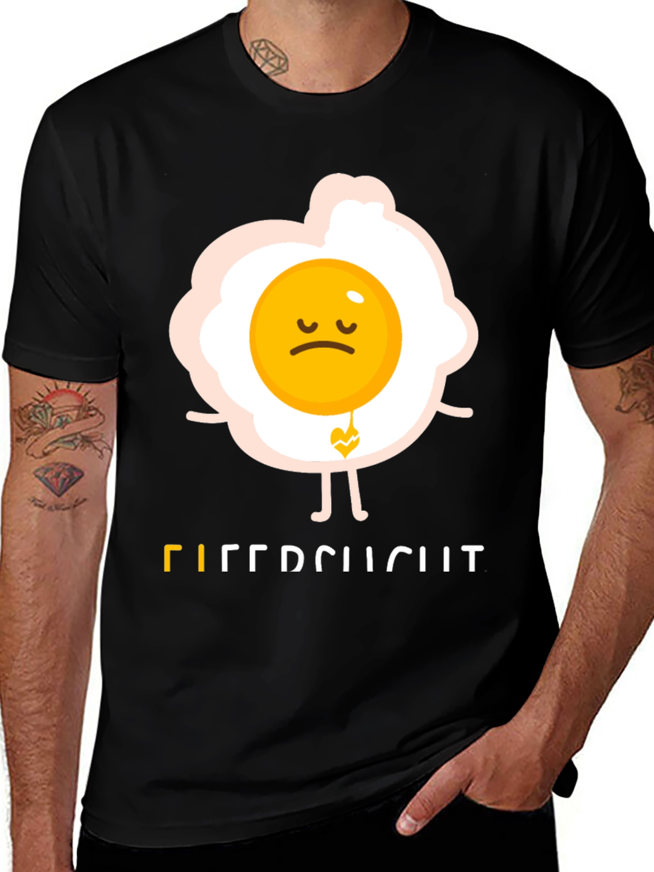 Variant 2 of Sad Egg Graphic Tee - Unique Humor T-Shirt
