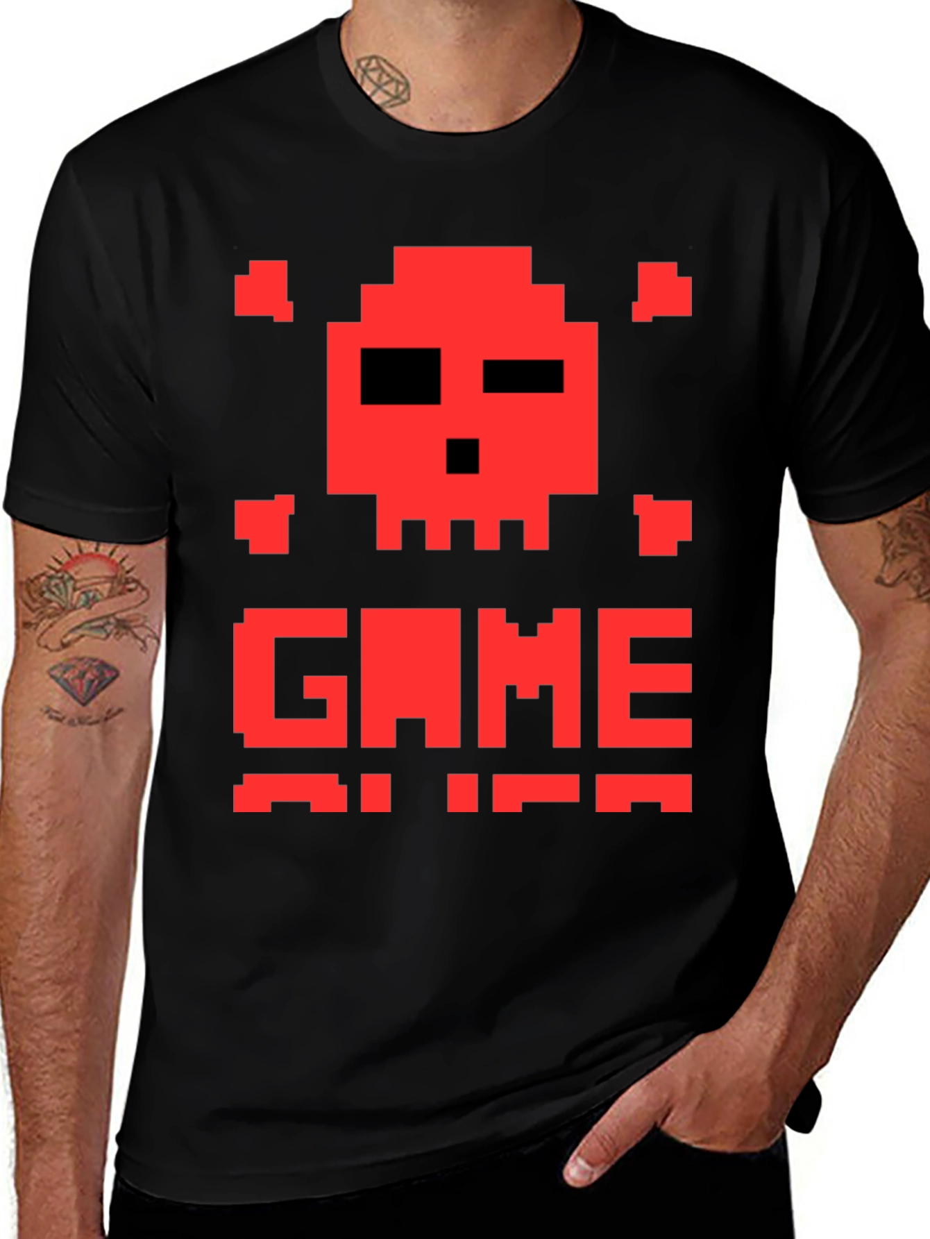 Variant 28 of Pixelated Game Over T-Shirt
