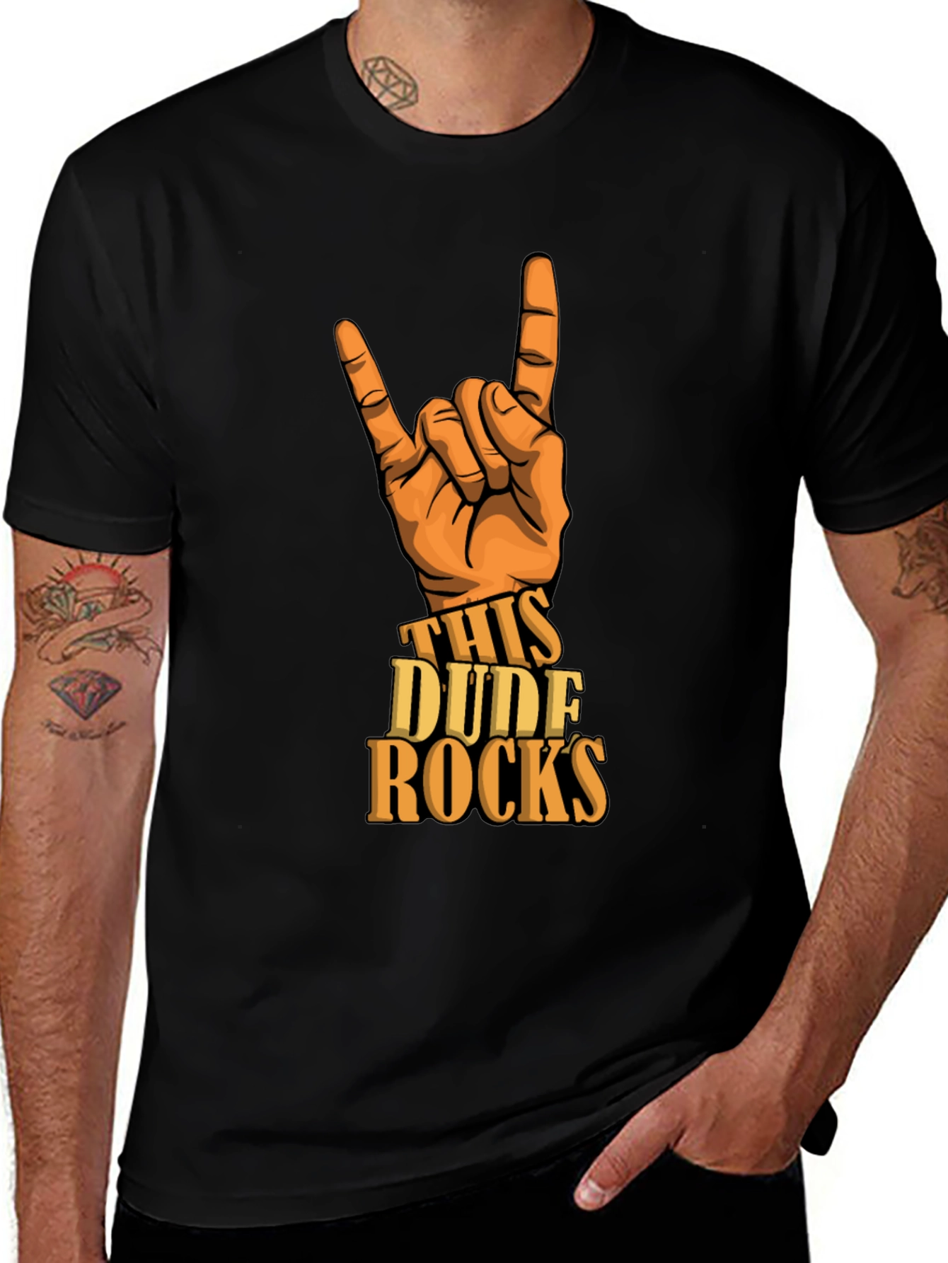 Variant 26 of This Dude Rocks Graphic T-Shirt