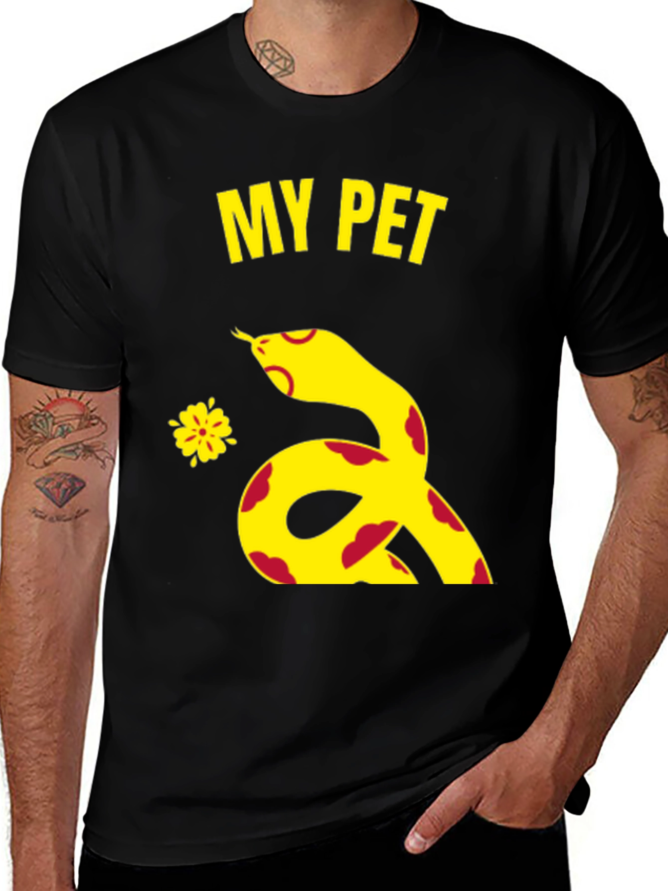 Variant 19 of My Pet Snake Graphic T-Shirt - Fun Reptile Tee