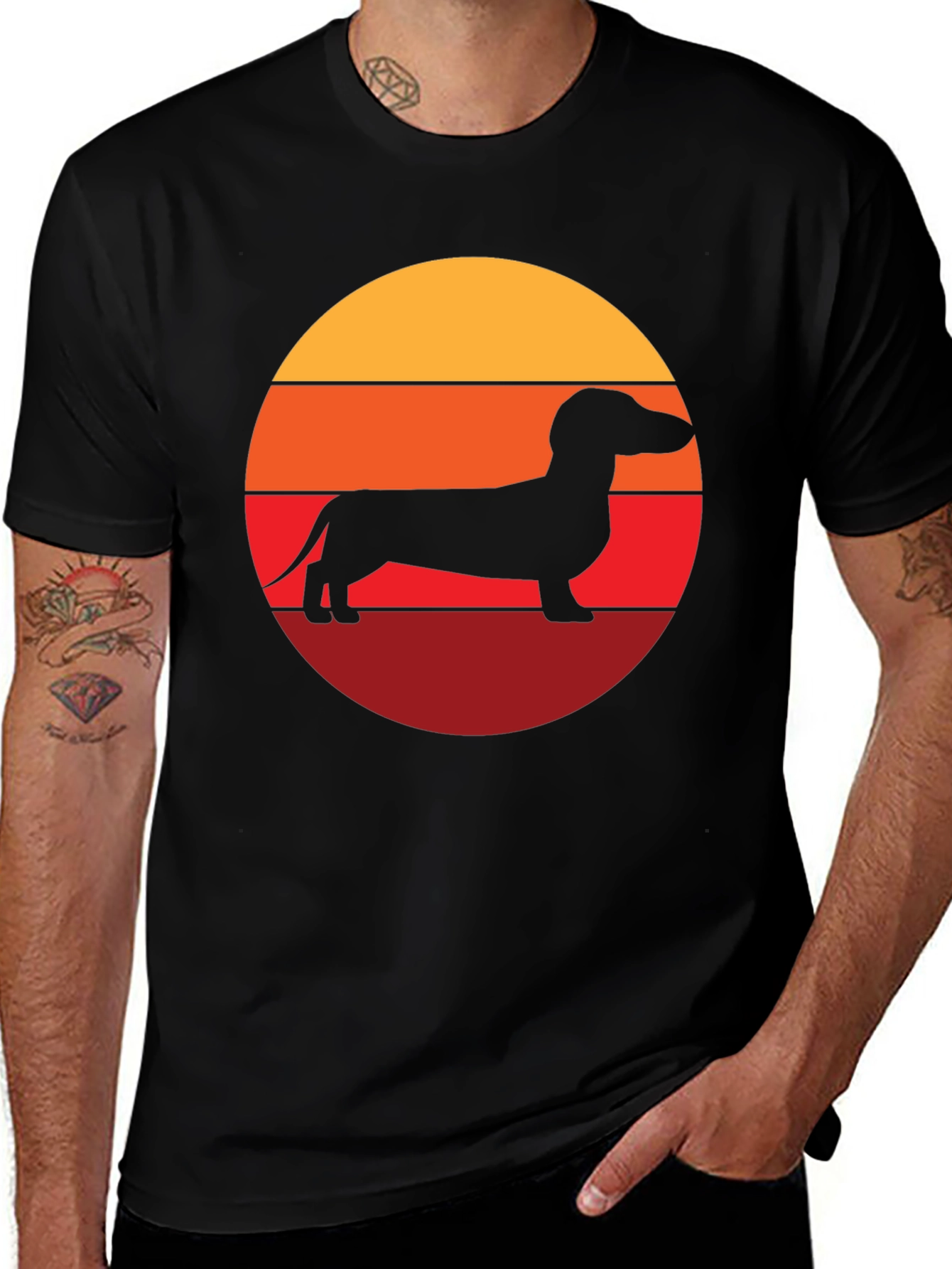 Variant 30 of Dachshund Sunset Graphic Tee - Unisex