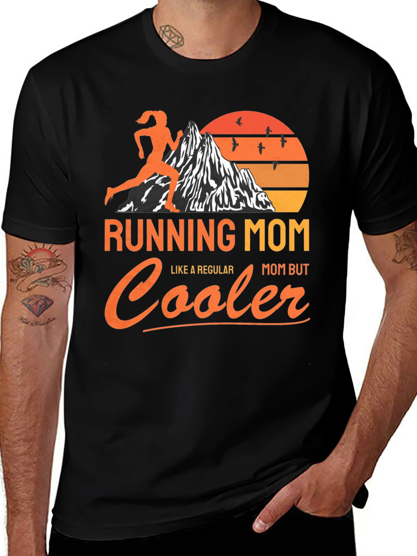 Variant 18 of Running Mom T-Shirt - Like a Regular Mom But Cooler