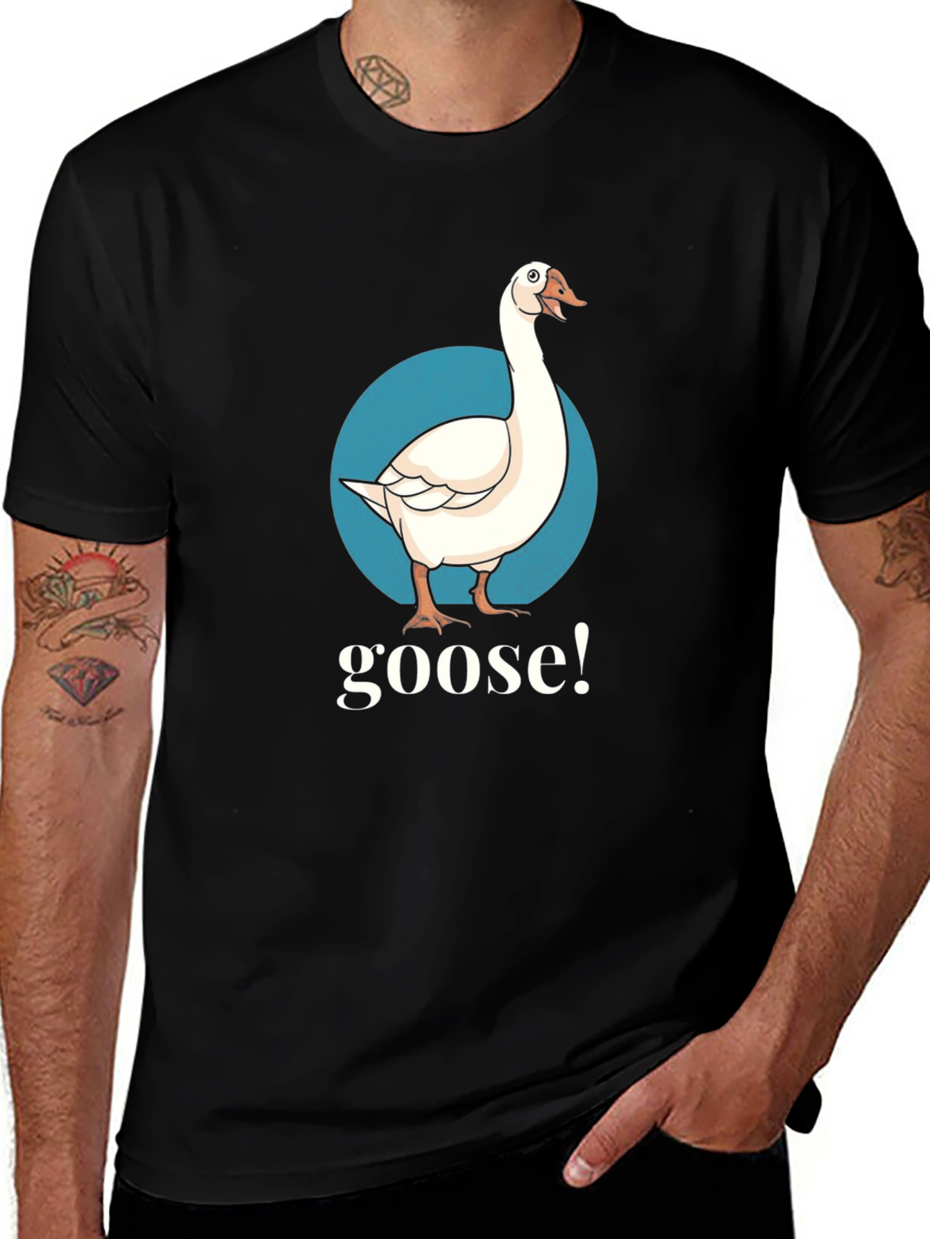 Variant 3 of Goose Graphic Tee - Unisex Black Cotton T-Shirt