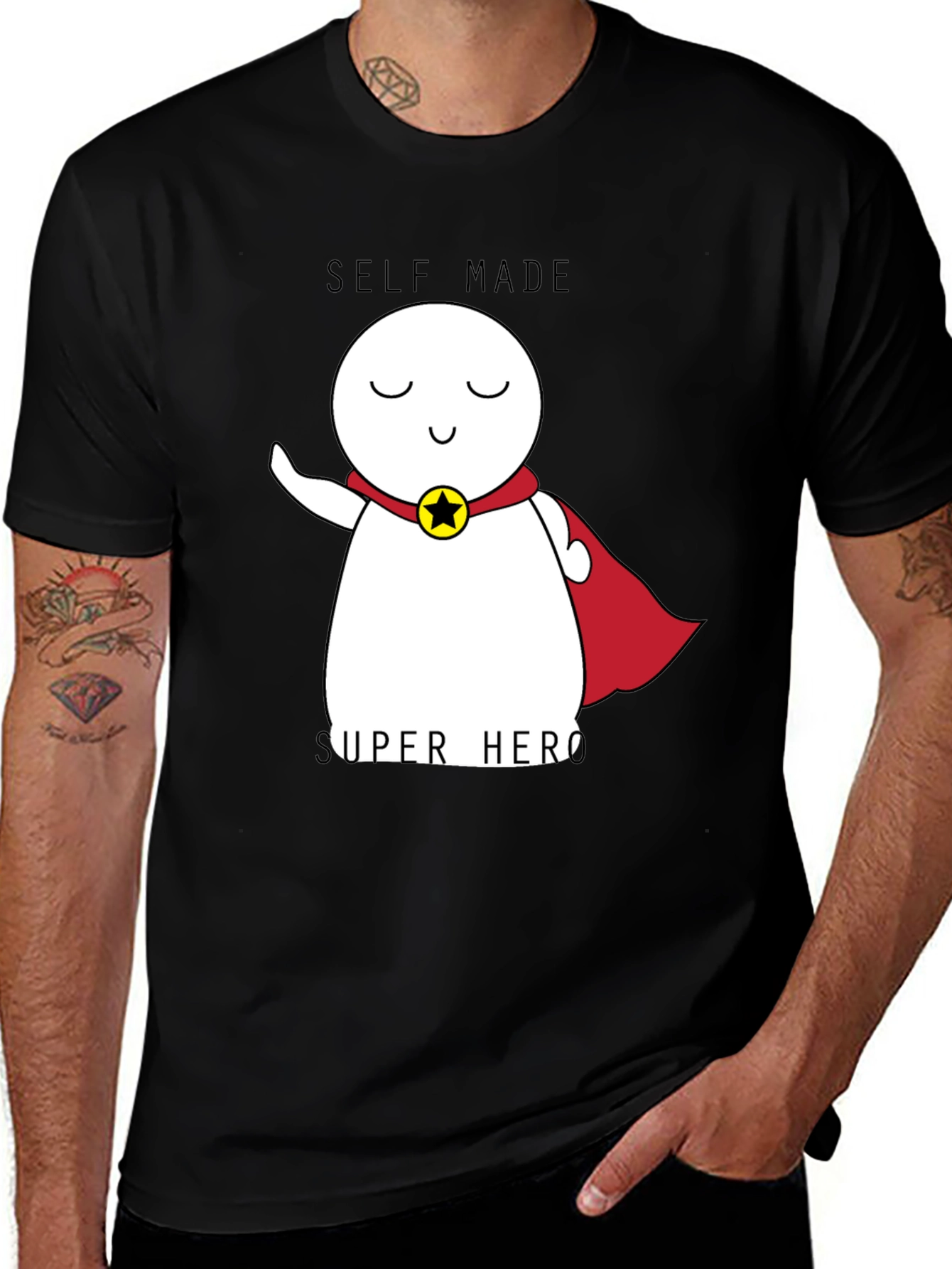 Self Made Super Hero Graphic T-Shirt