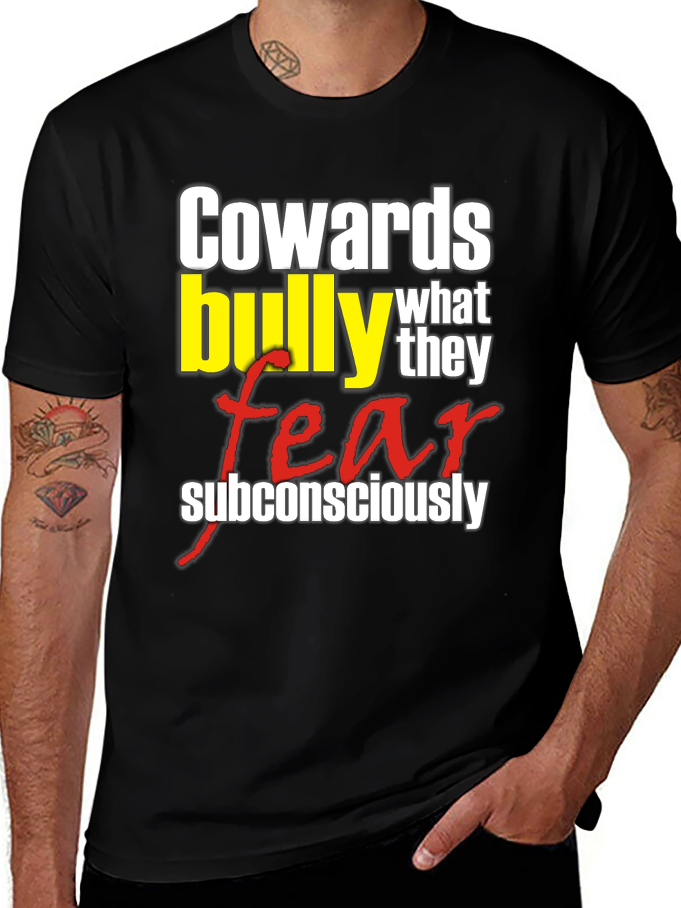 Variant 24 of Cowards Bully Graphic Tee - Bold Statement T-Shirt