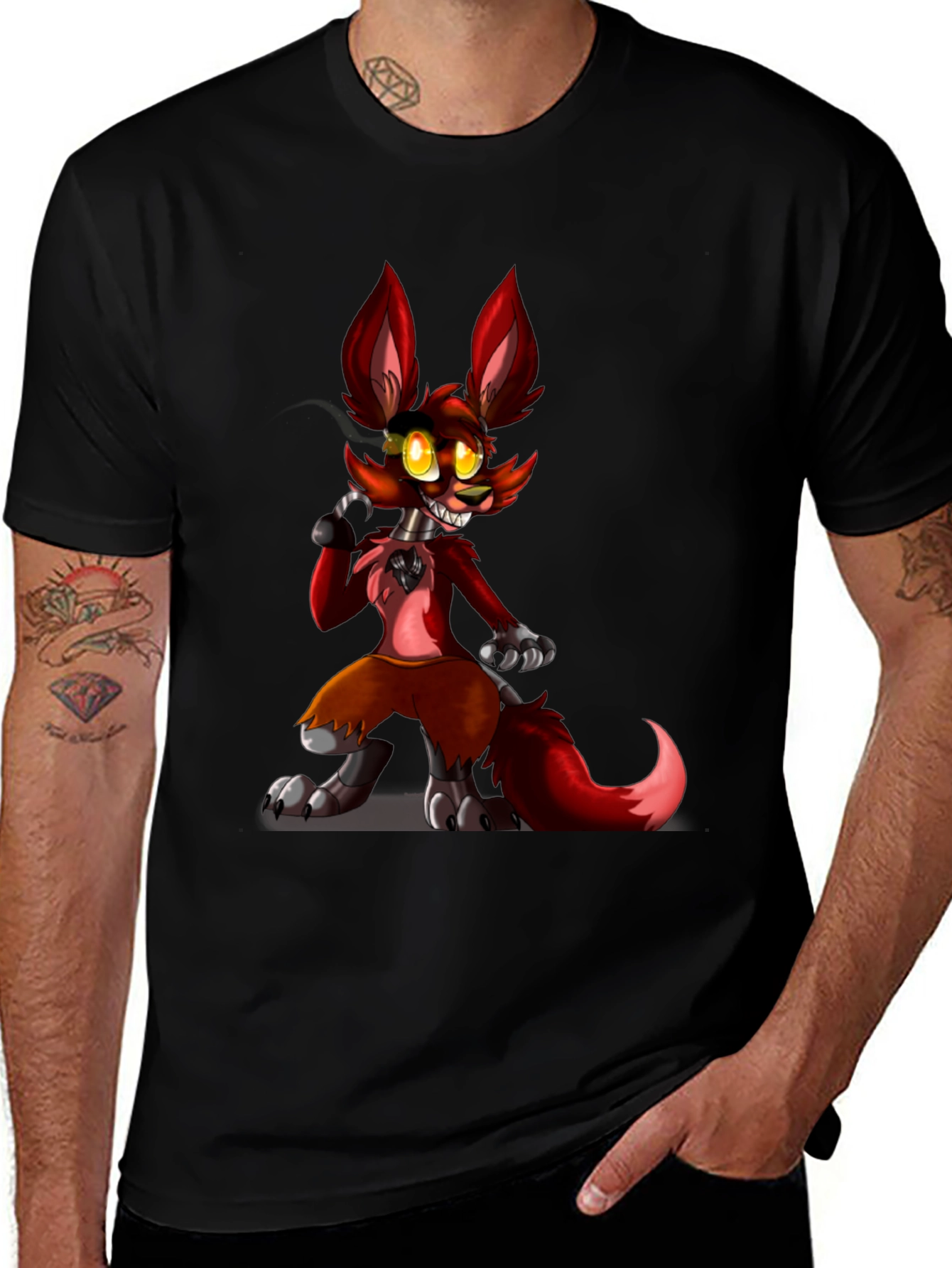 Foxy Five Nights at Freddy's Black T-Shirt