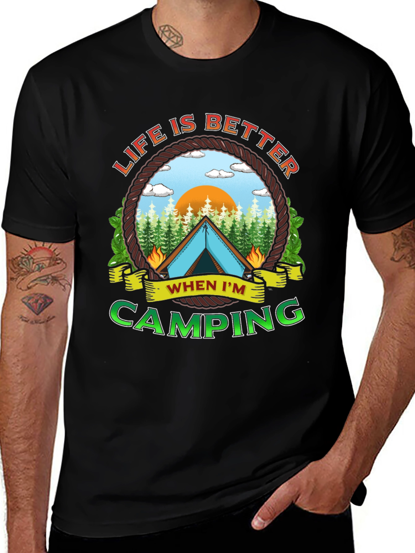 Variant 15 of Life is Better Camping T-Shirt - Outdoor Adventure