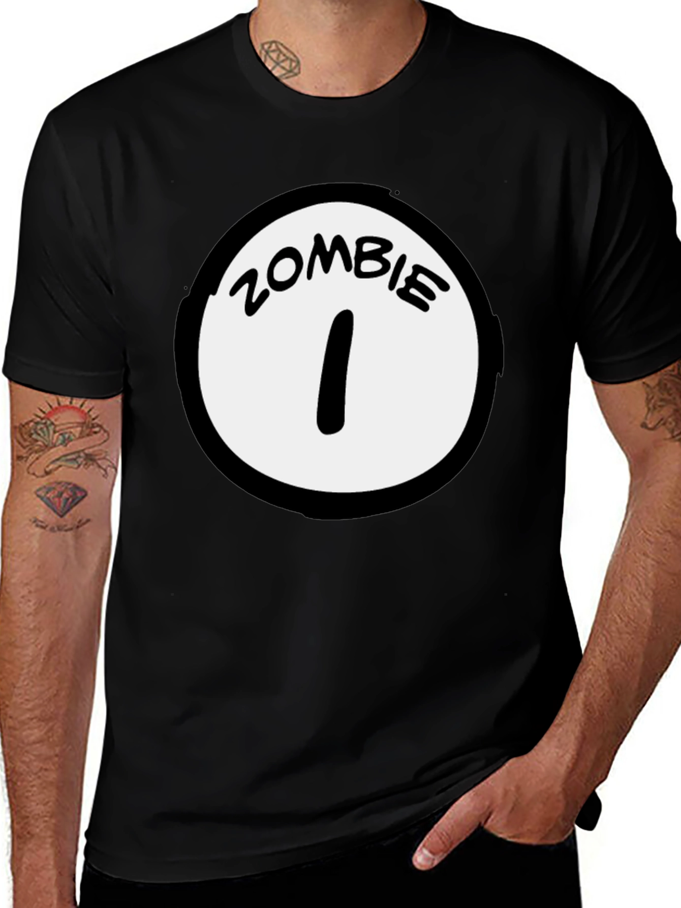 Variant 13 of Zombie 1 Graphic Black T-Shirt