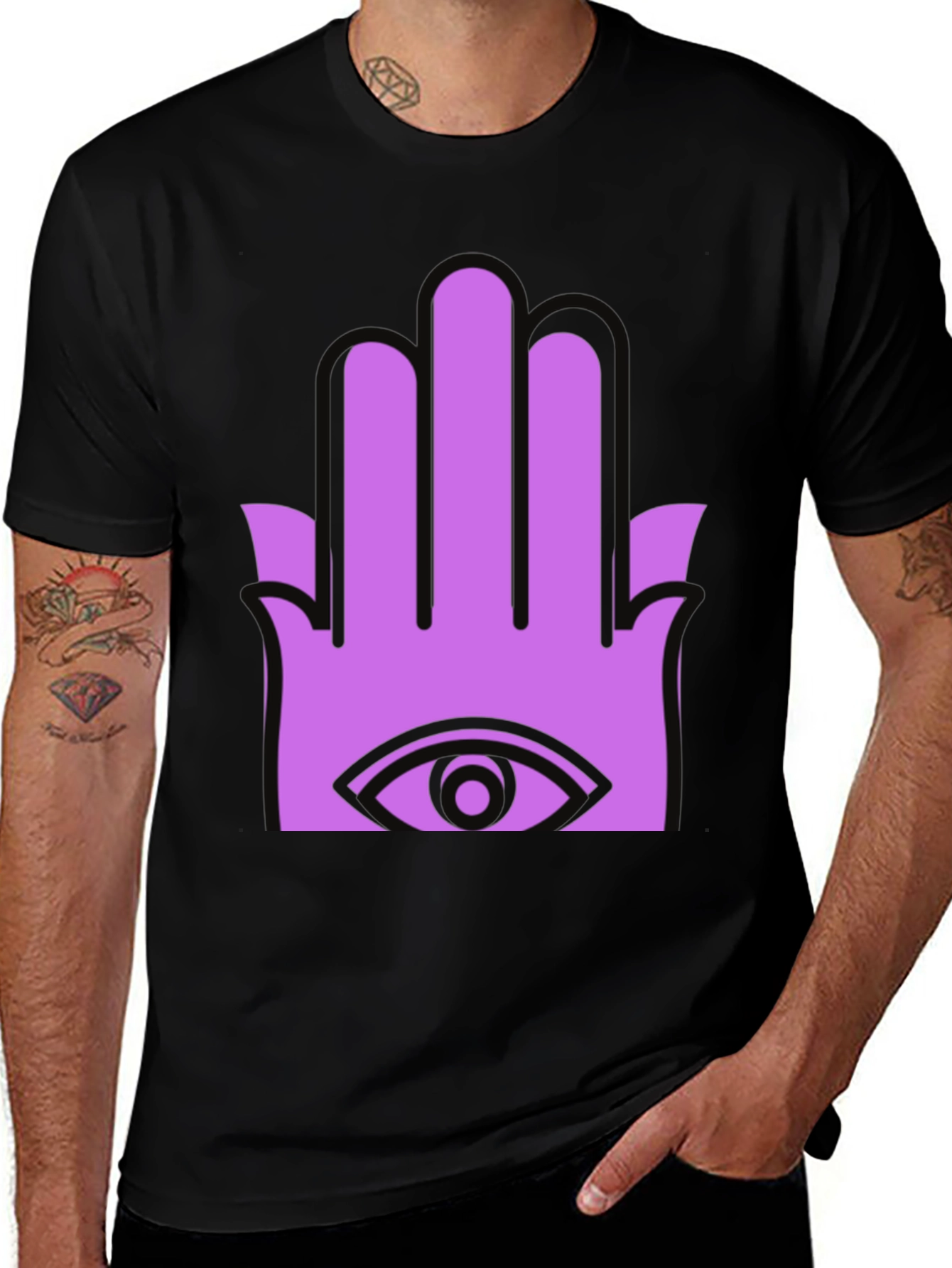 Black Eye Hand Graphic Tee - Stylish Casual Wear main image