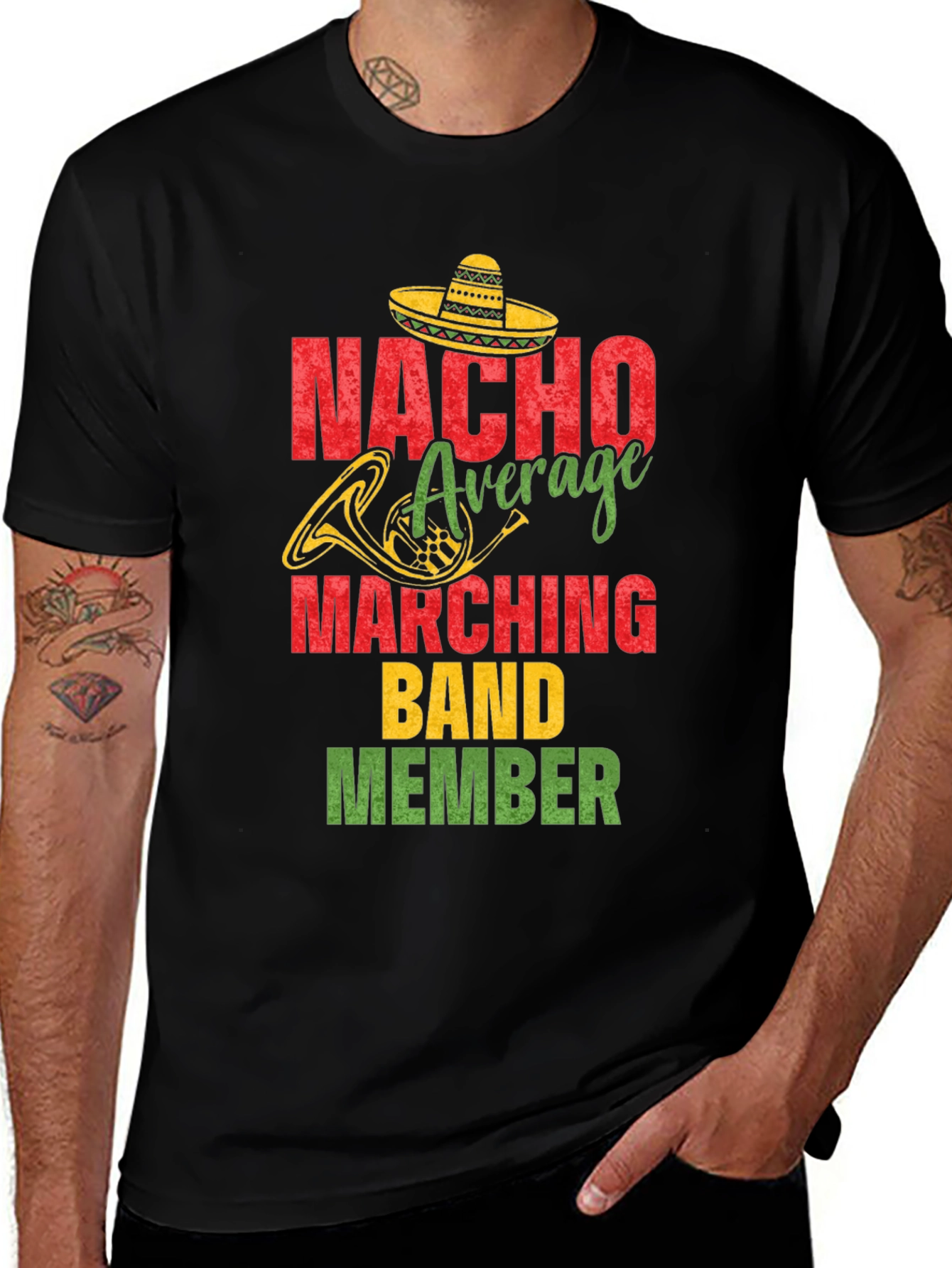 Nacho Average Marching Band Member Graphic Tee