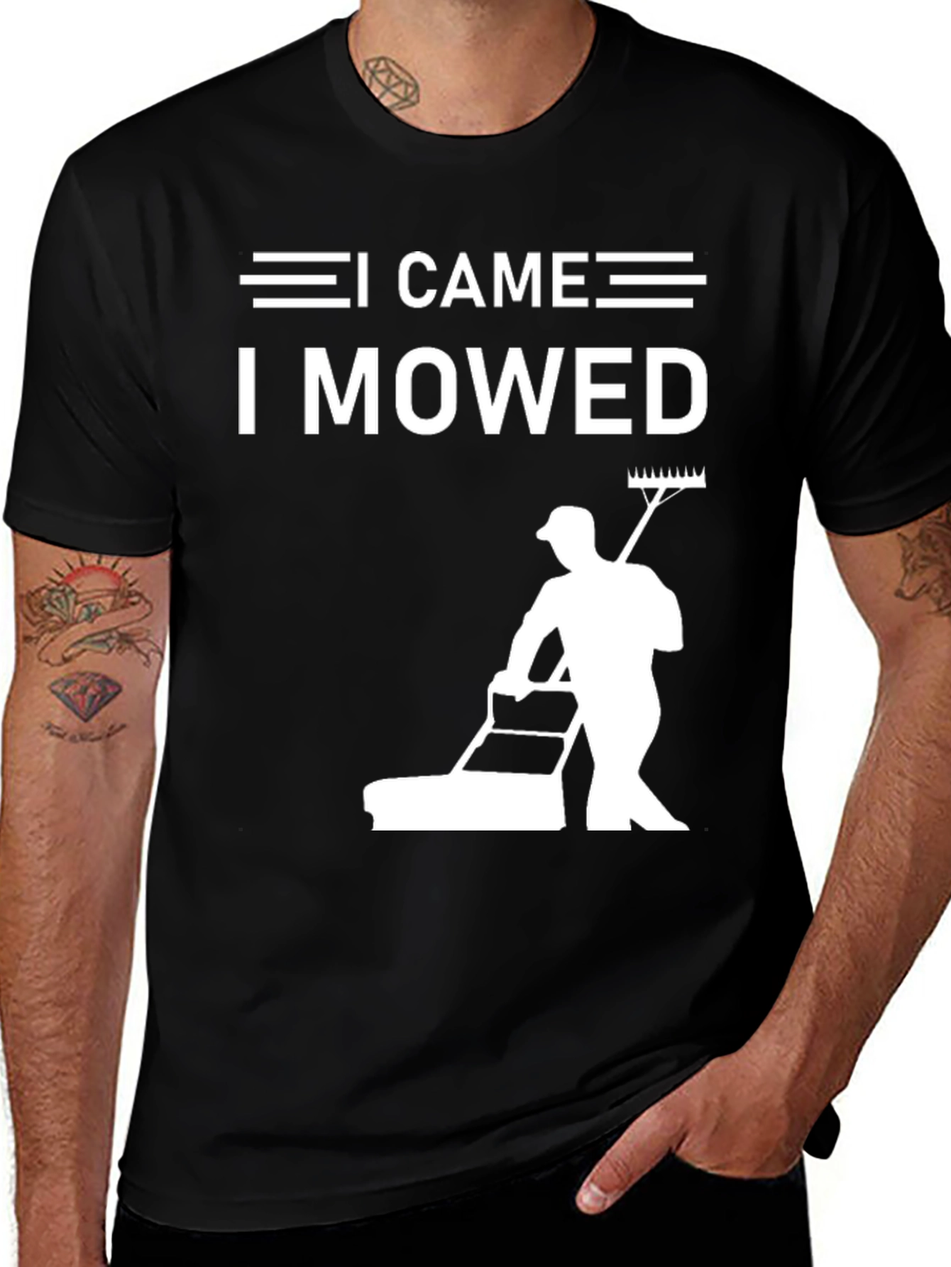 Variant 28 of I Came I Mowed Graphic T-Shirt