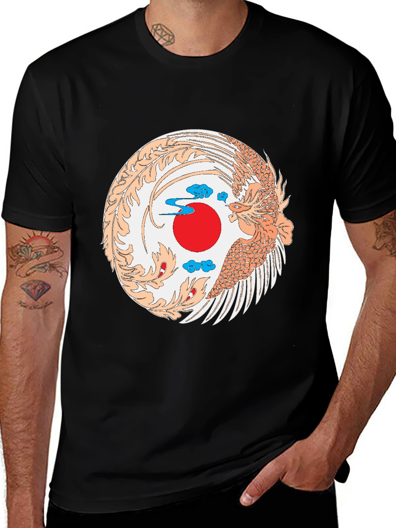 Variant 8 of Phoenix Graphic Black T-Shirt - Unique Design